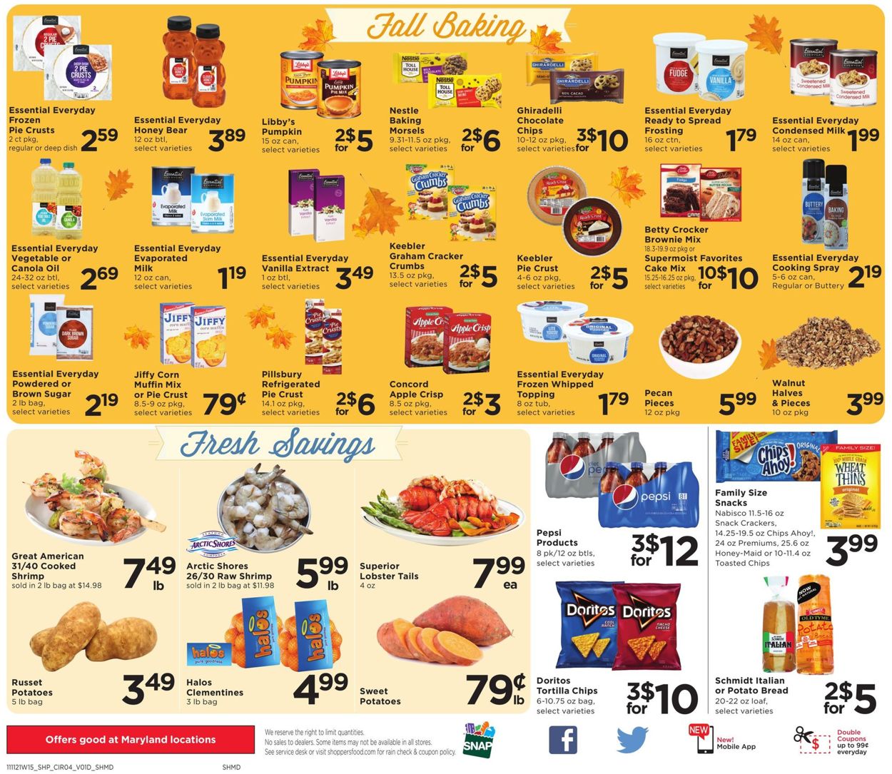Shoppers Food & Pharmacy Ad from 11/11/2021