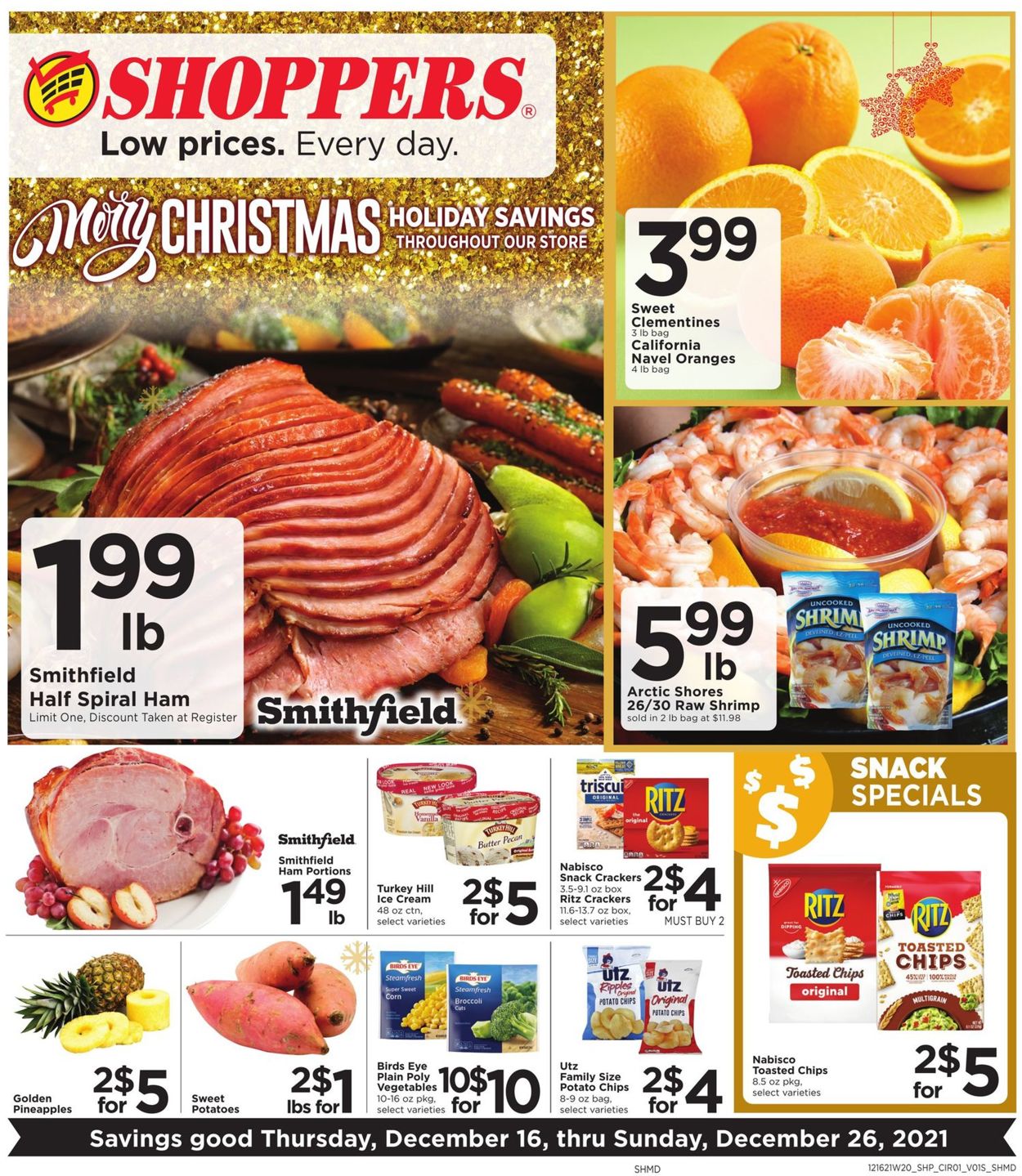 Shoppers Food & Pharmacy Ad from 12/16/2021