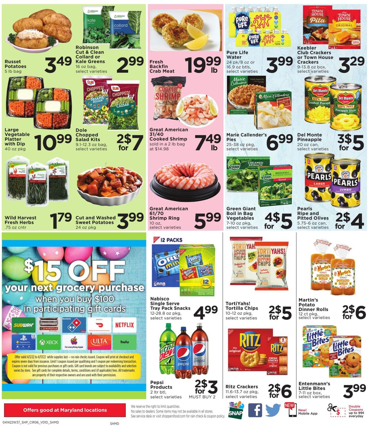 Shoppers Food & Pharmacy Ad from 04/14/2022