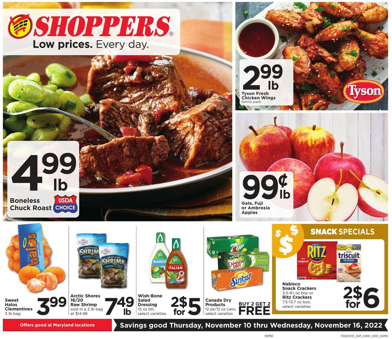 Shoppers Food & Pharmacy Ad from 11/10/2022