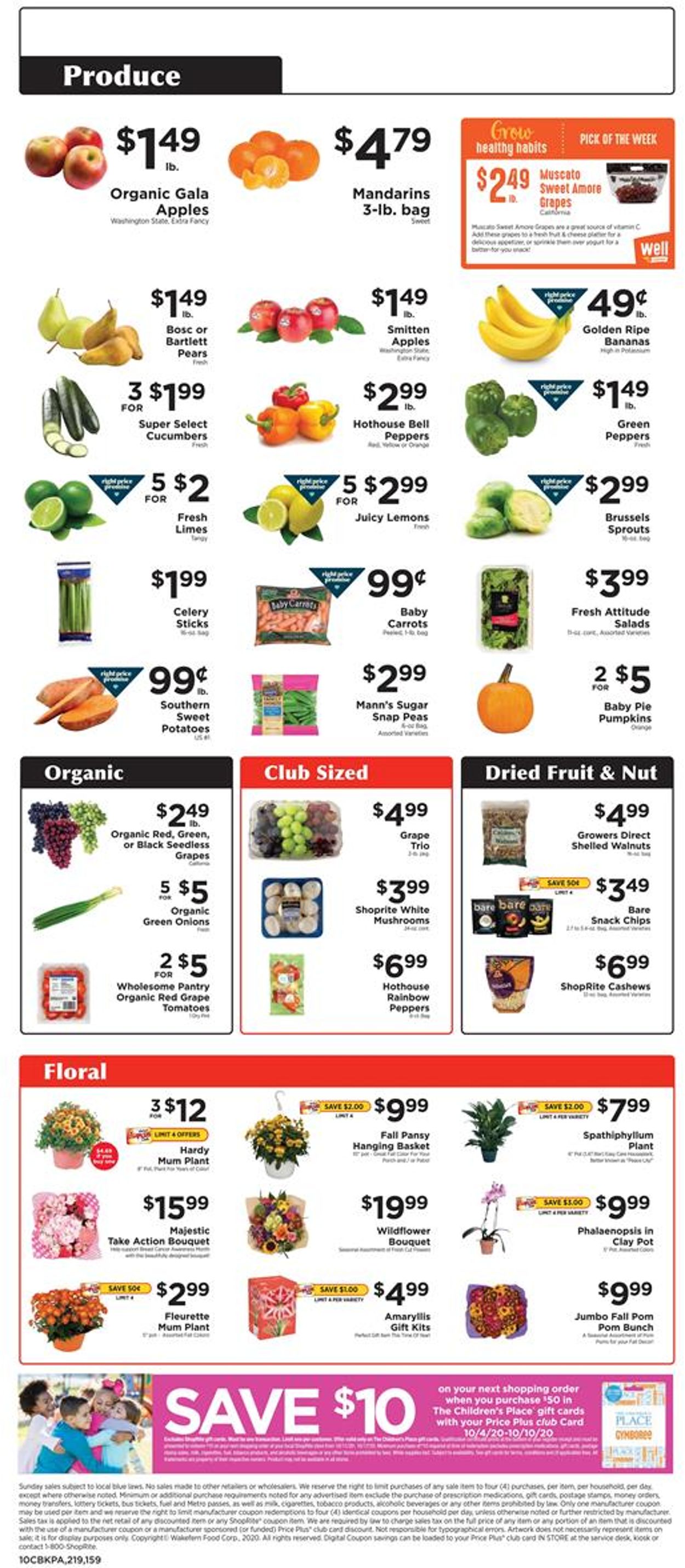 ShopRite Ad from 10/04/2020