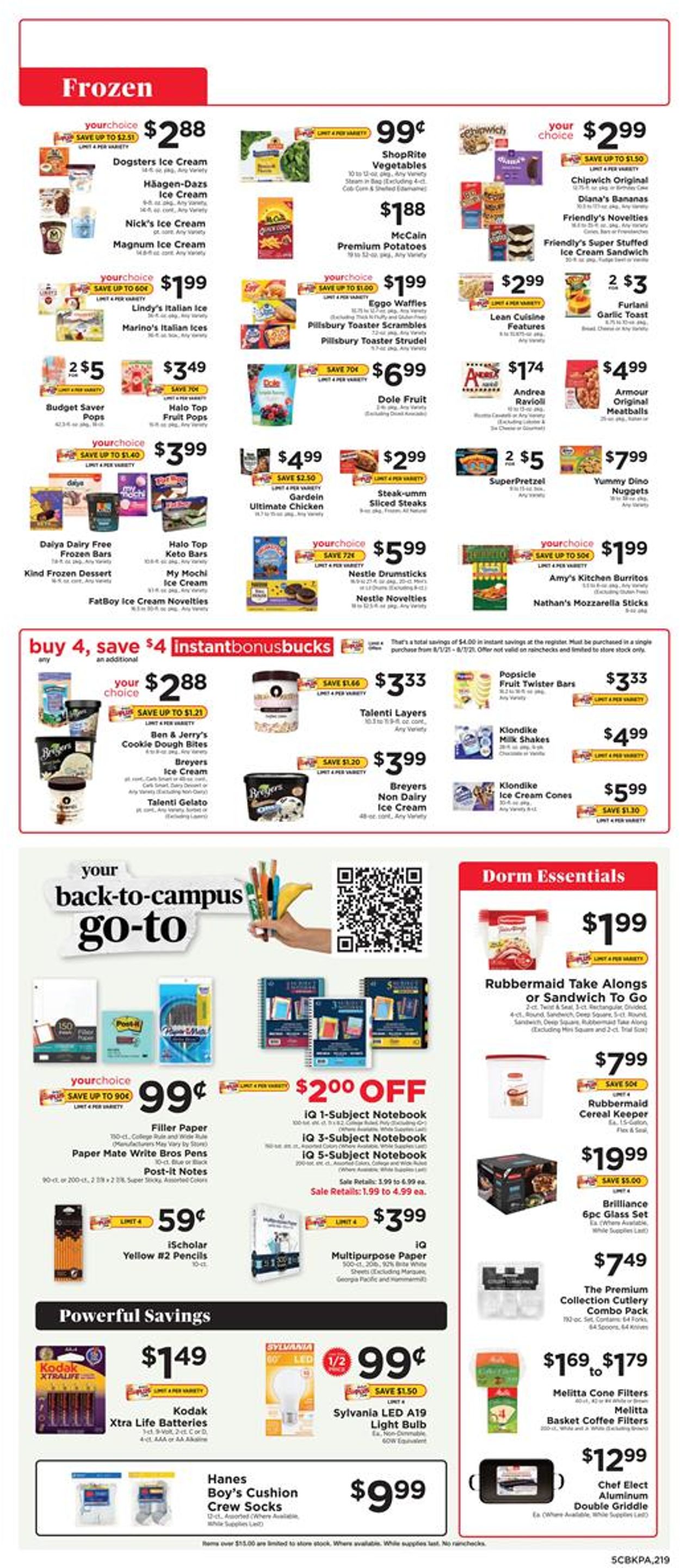 ShopRite Ad from 08/01/2021