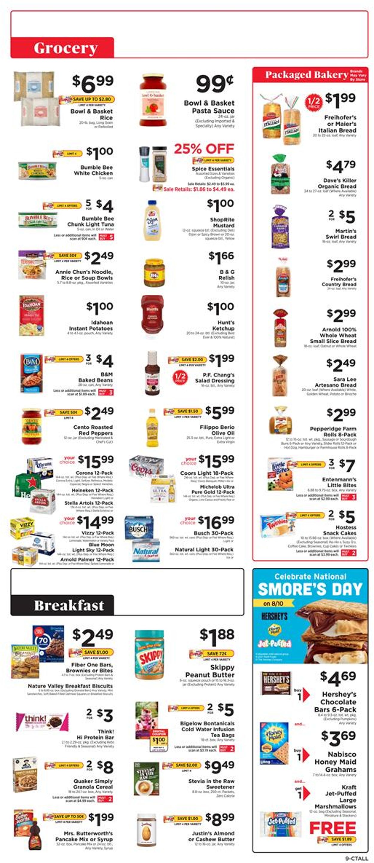 ShopRite Ad from 08/08/2021