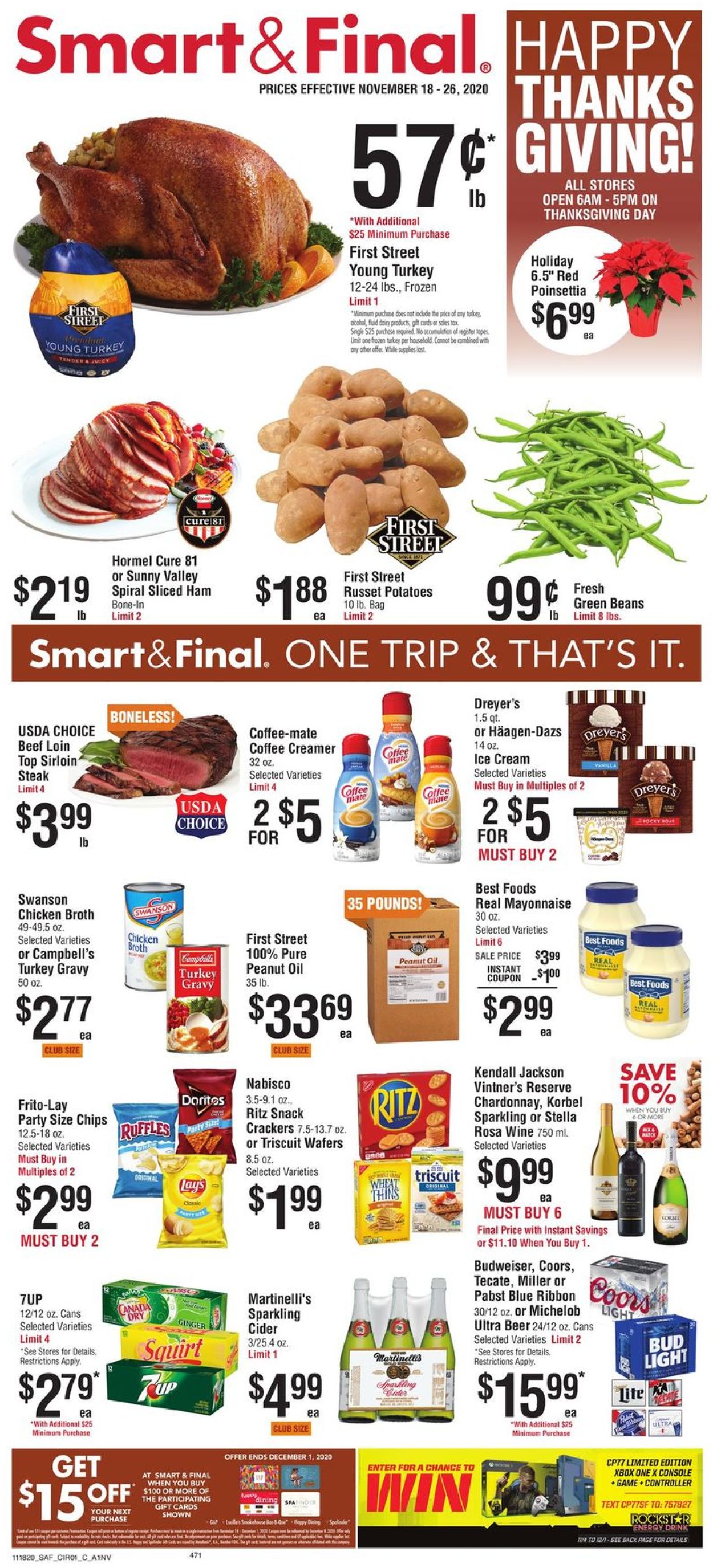 Smart and Final Ad from 11/18/2020