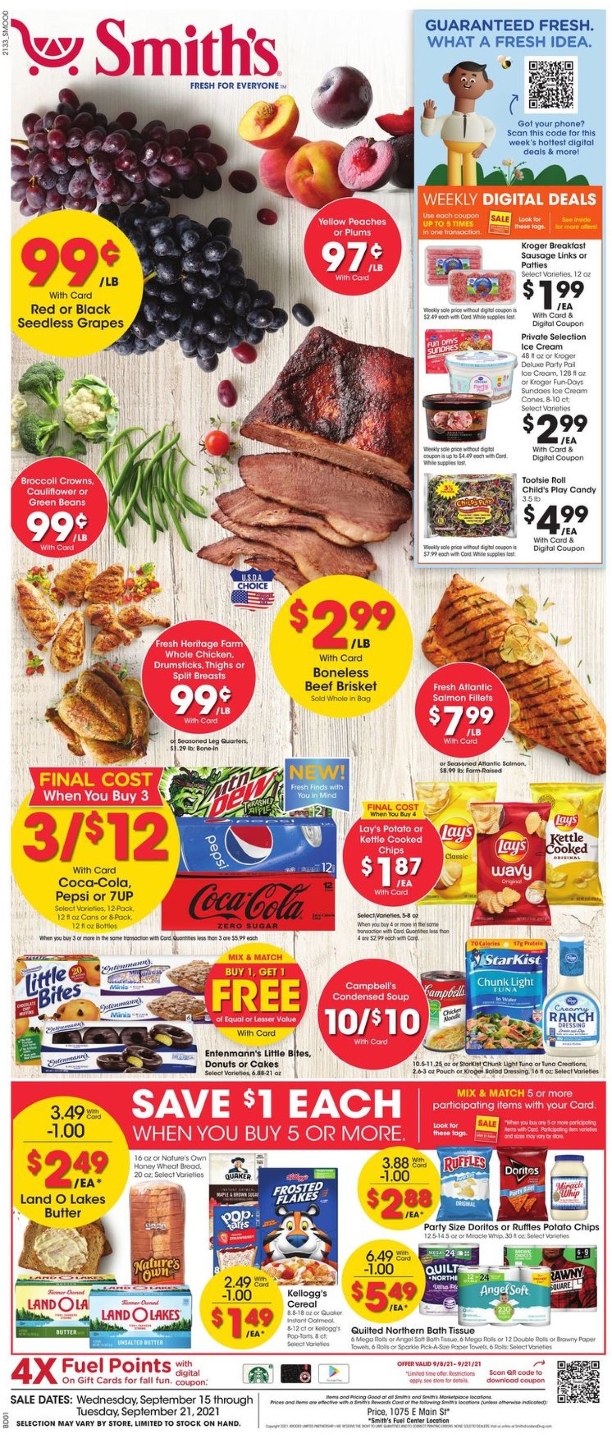 Smith's Ad from 09/15/2021