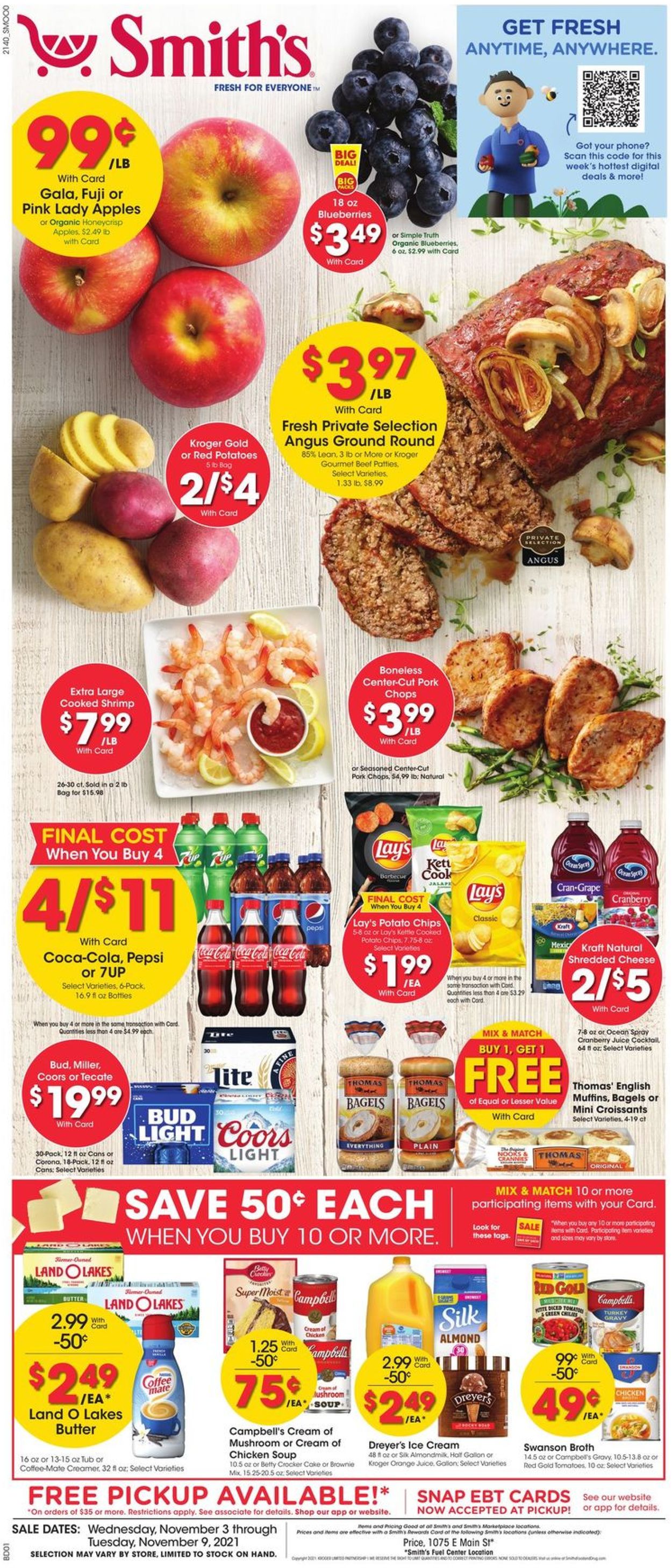Smith's Ad from 11/03/2021