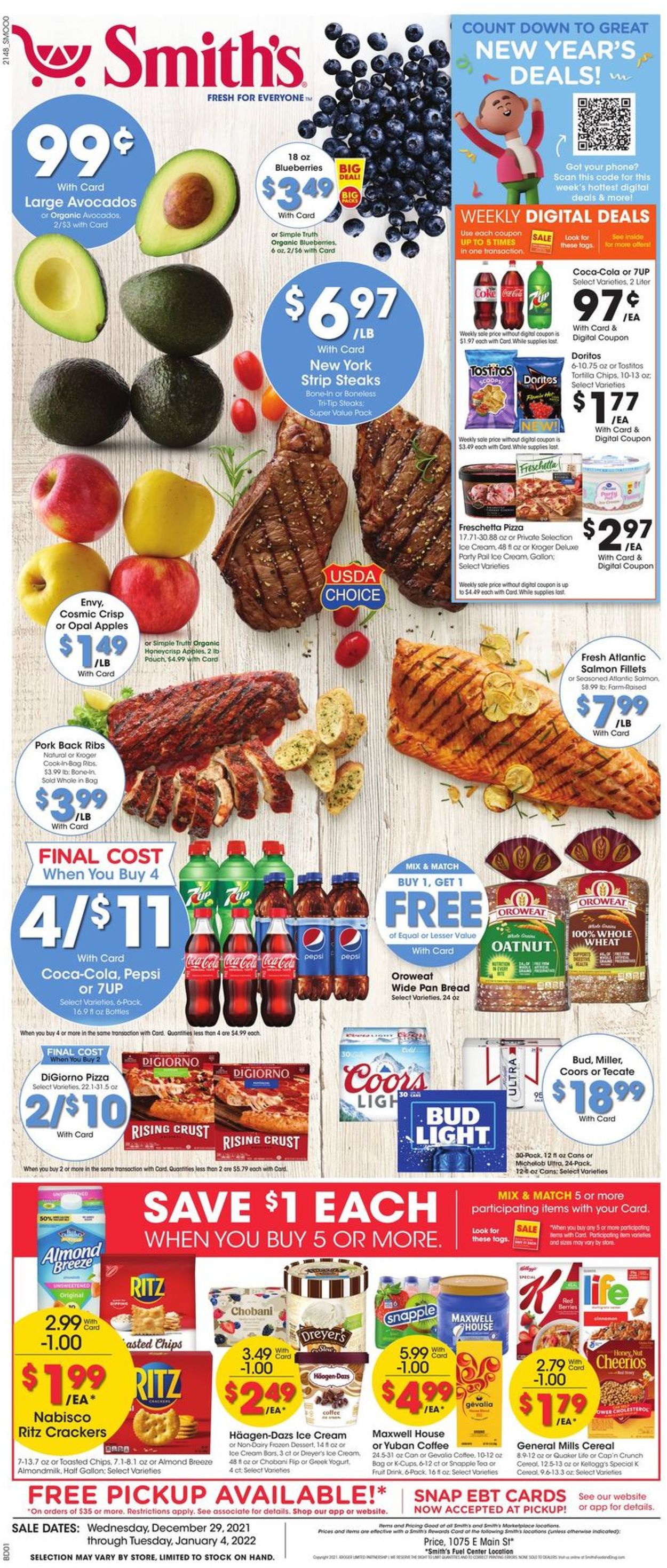 Smith's Ad from 12/29/2021