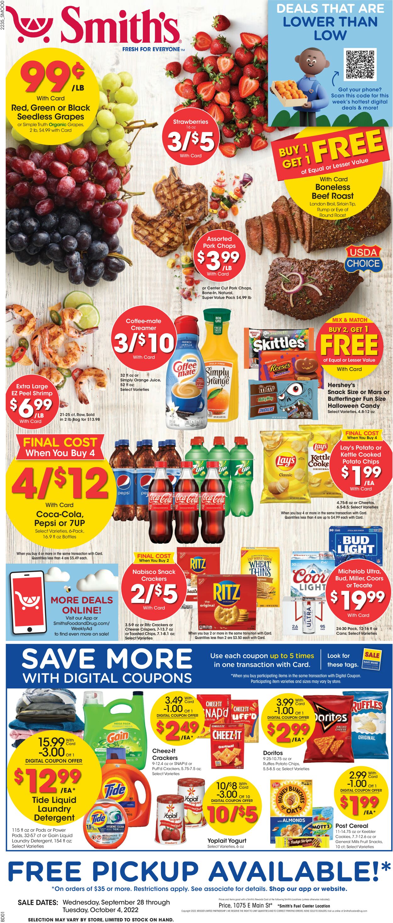 Smith's Ad from 09/28/2022