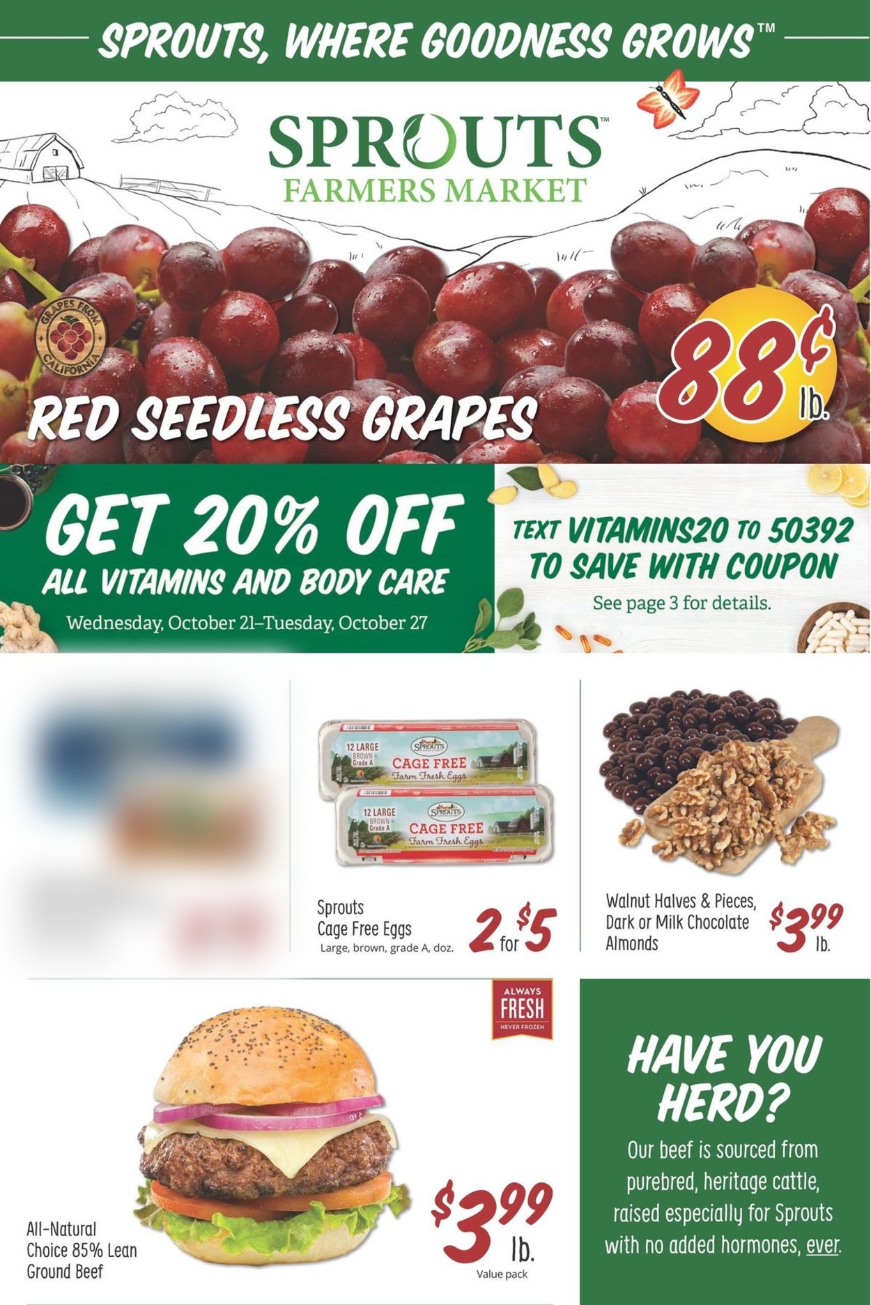 Sprouts Ad from 10/21/2020
