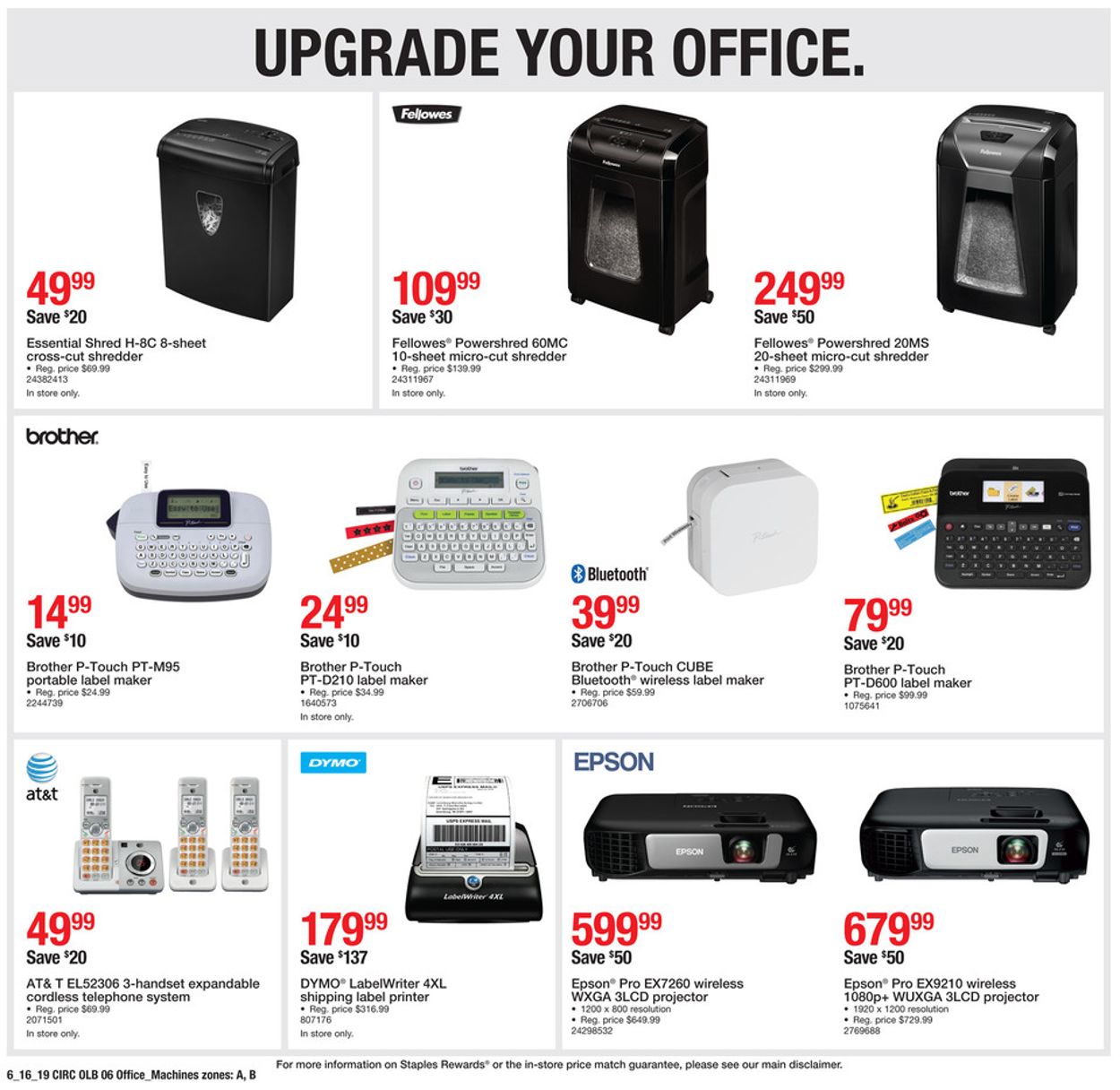 Staples Ad from 06/16/2019