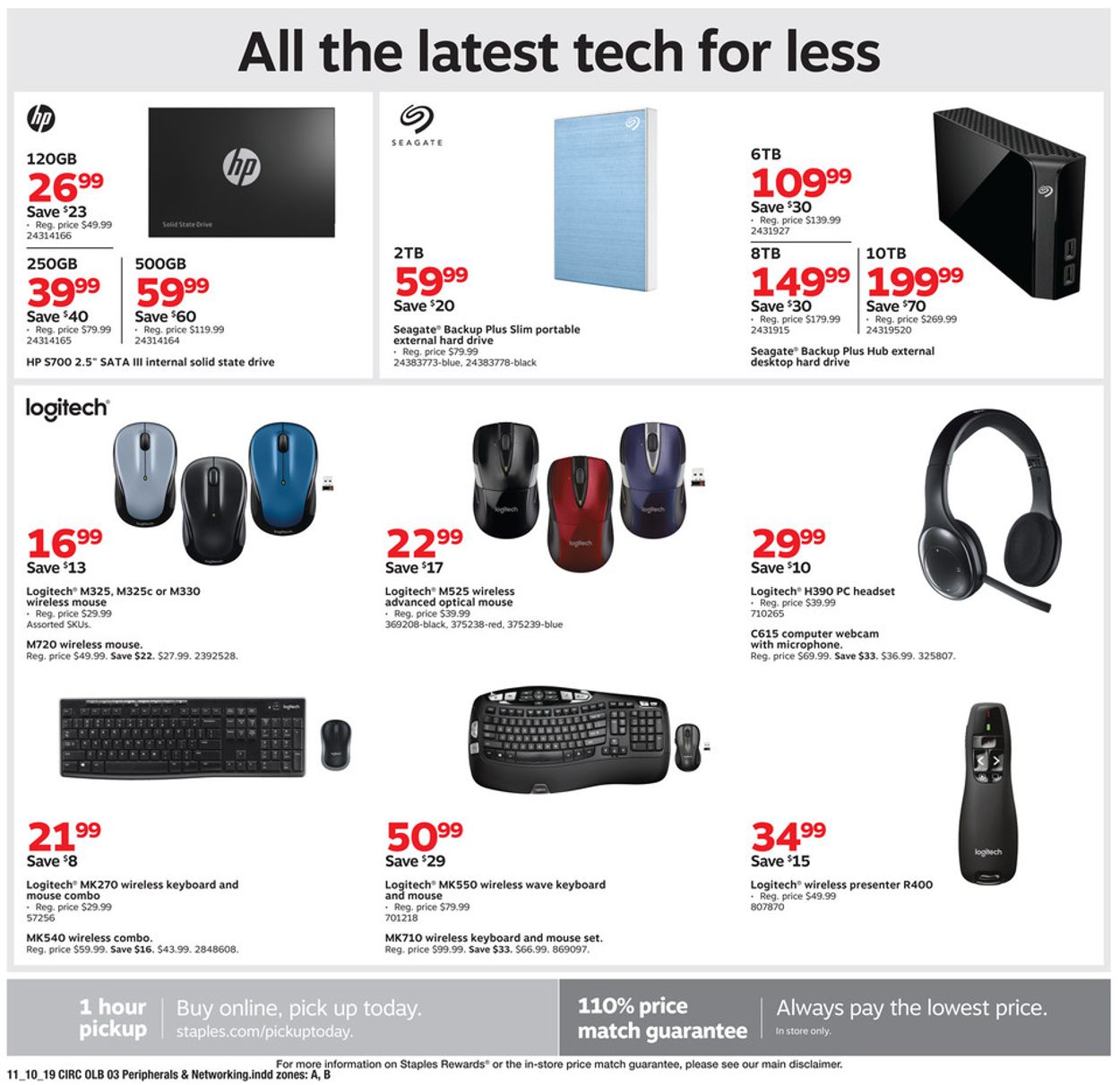 Staples Ad from 11/10/2019