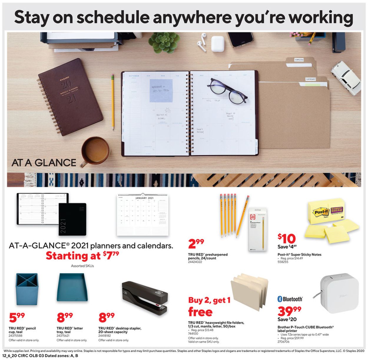 Staples Ad from 12/06/2020