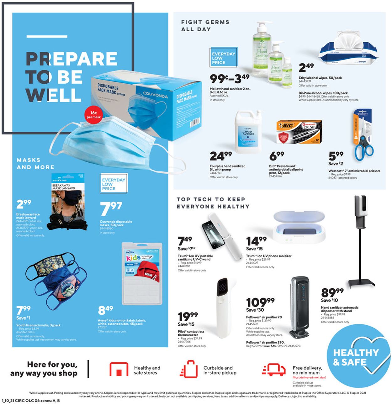 Staples Ad from 01/10/2021
