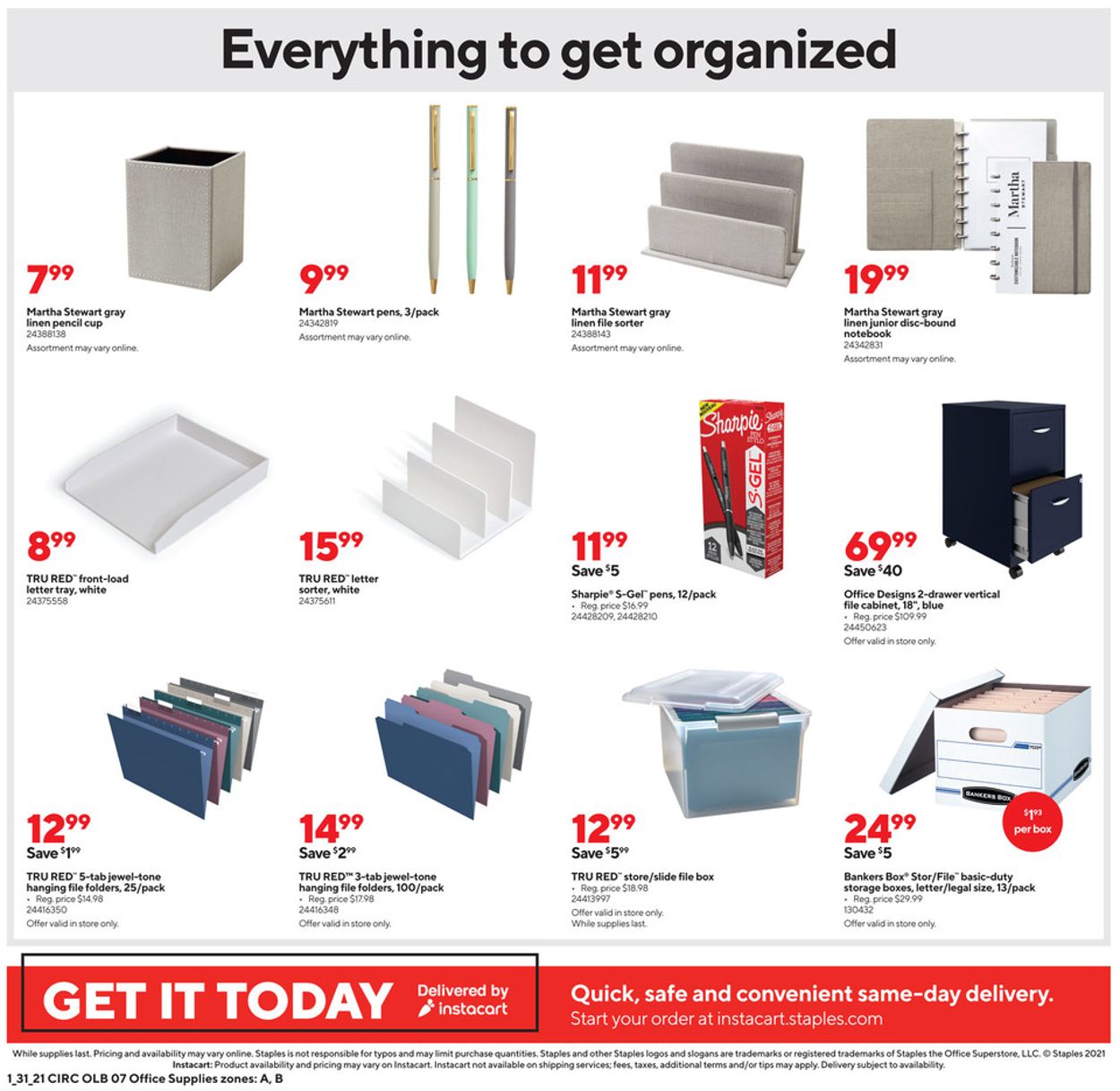 Staples Ad from 01/31/2021