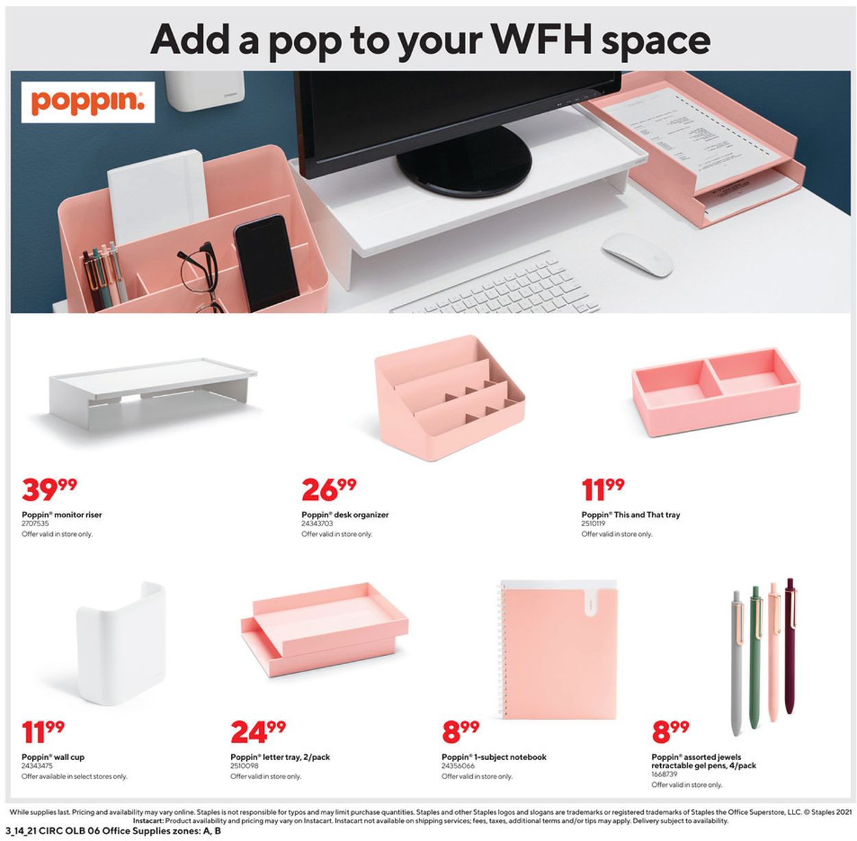 Staples Ad from 03/14/2021