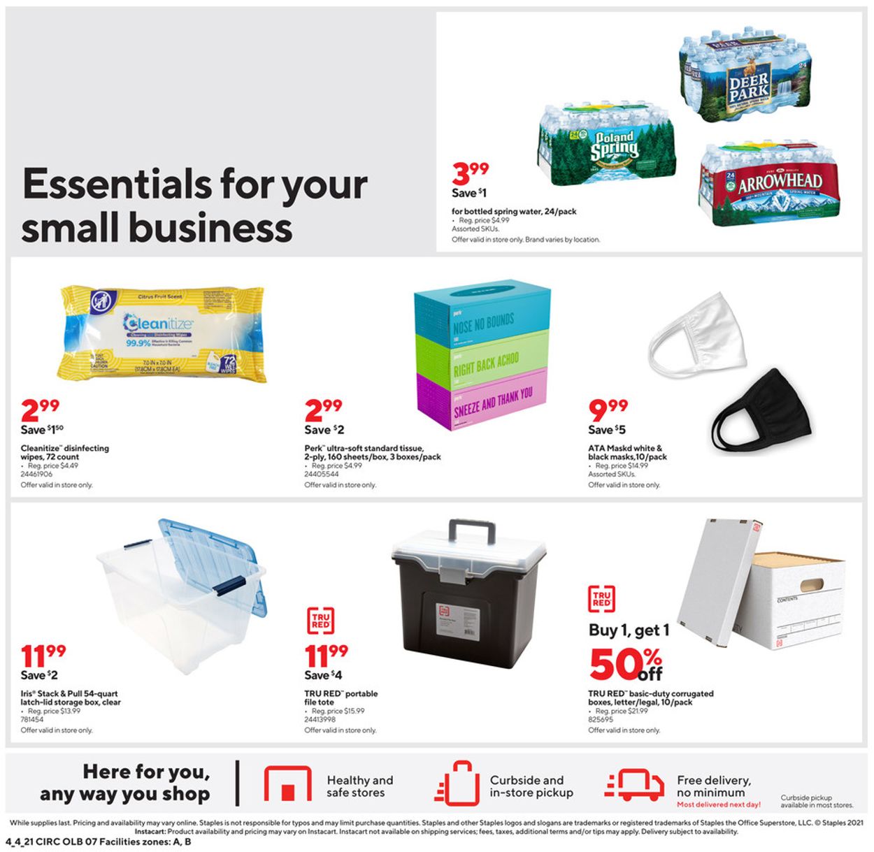 Staples Ad from 04/04/2021