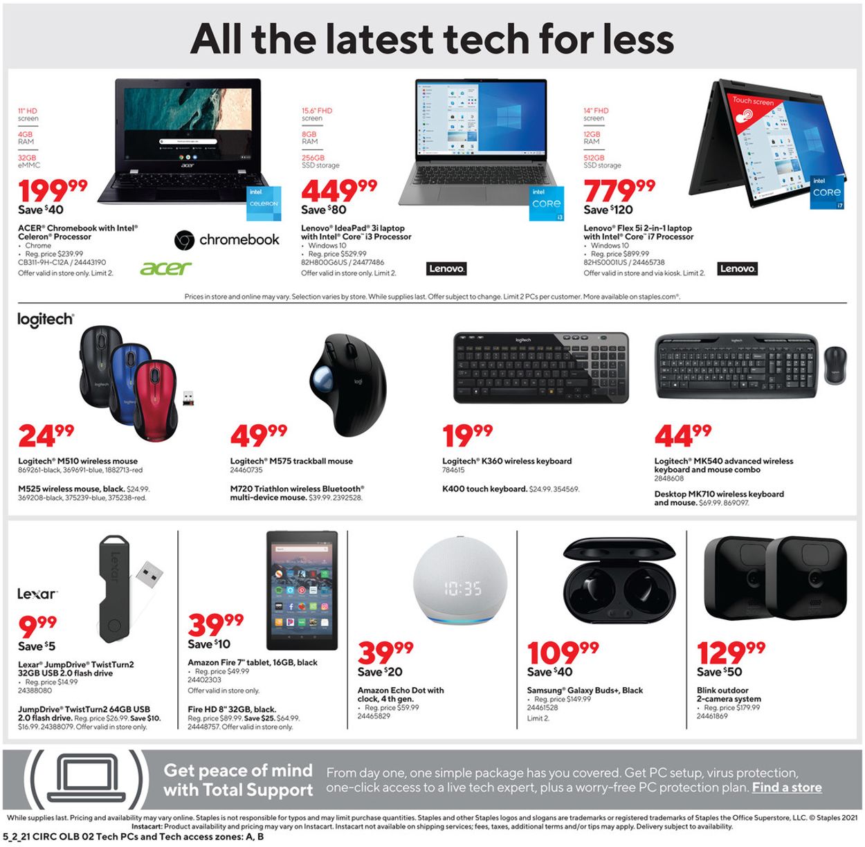 Staples Ad from 05/02/2021