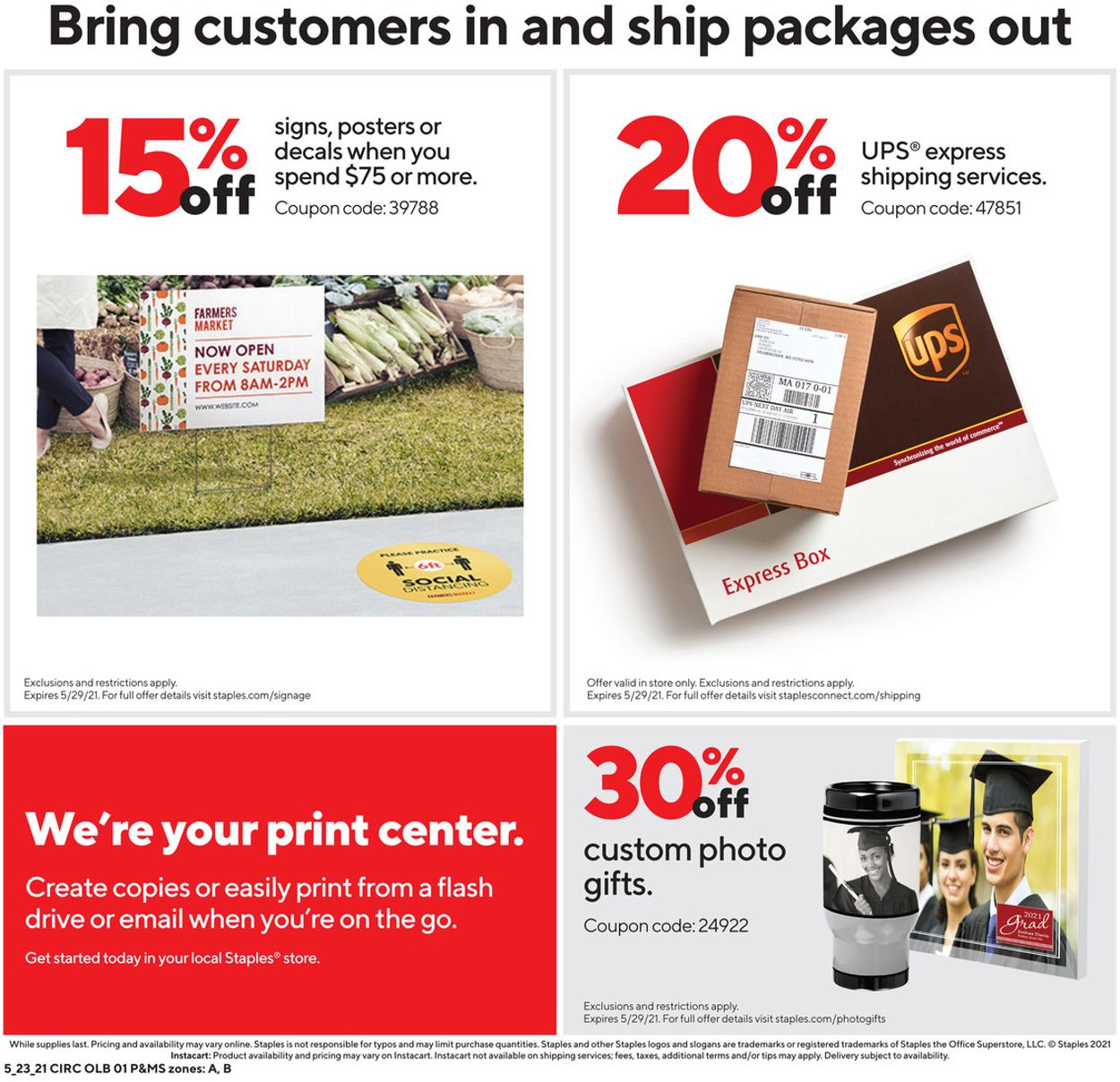 Staples Ad from 05/23/2021