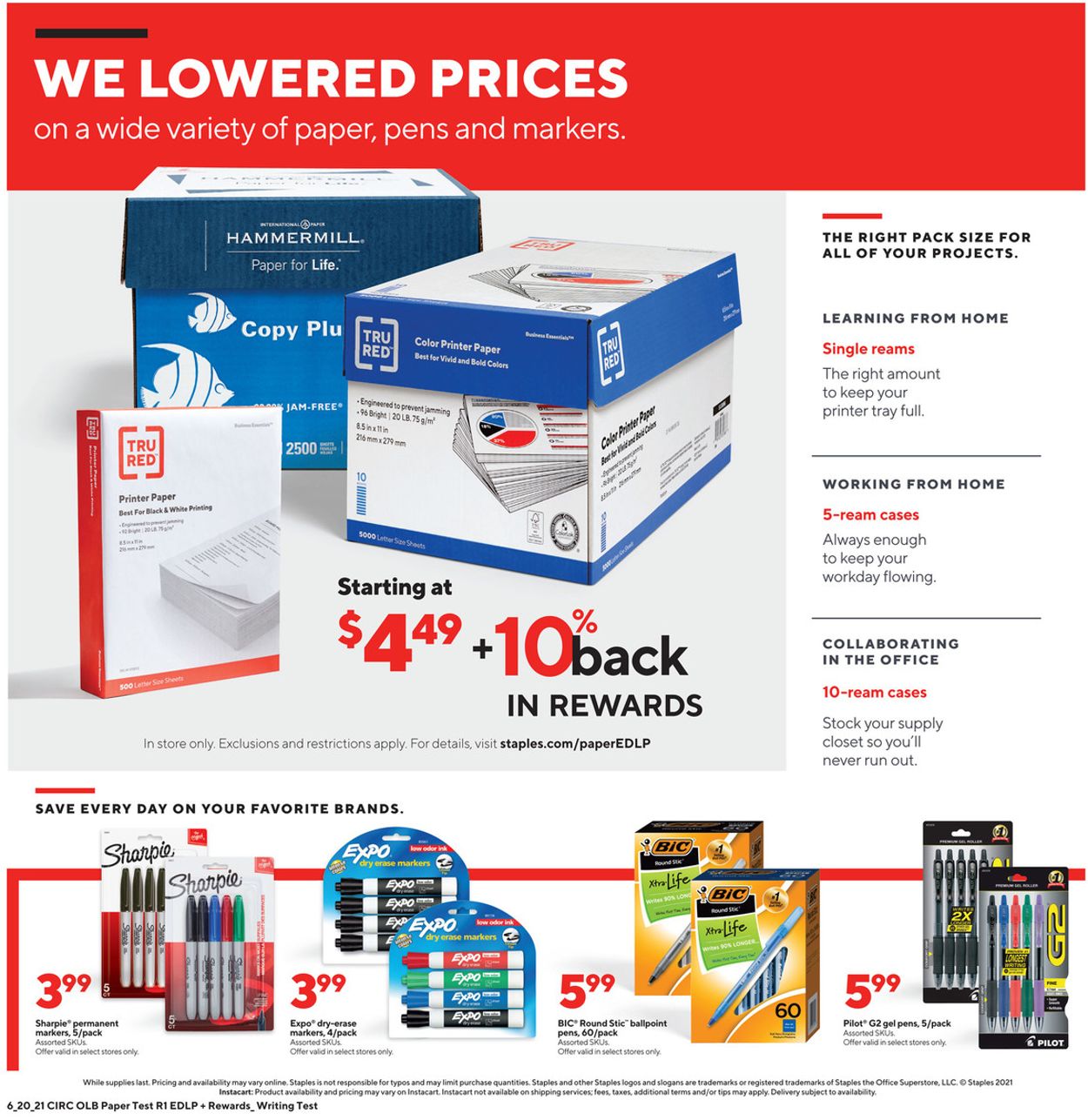 Staples Ad from 06/20/2021