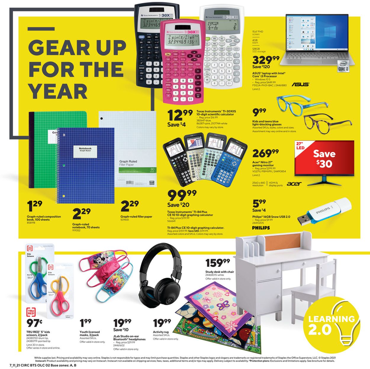 Staples Ad from 07/11/2021