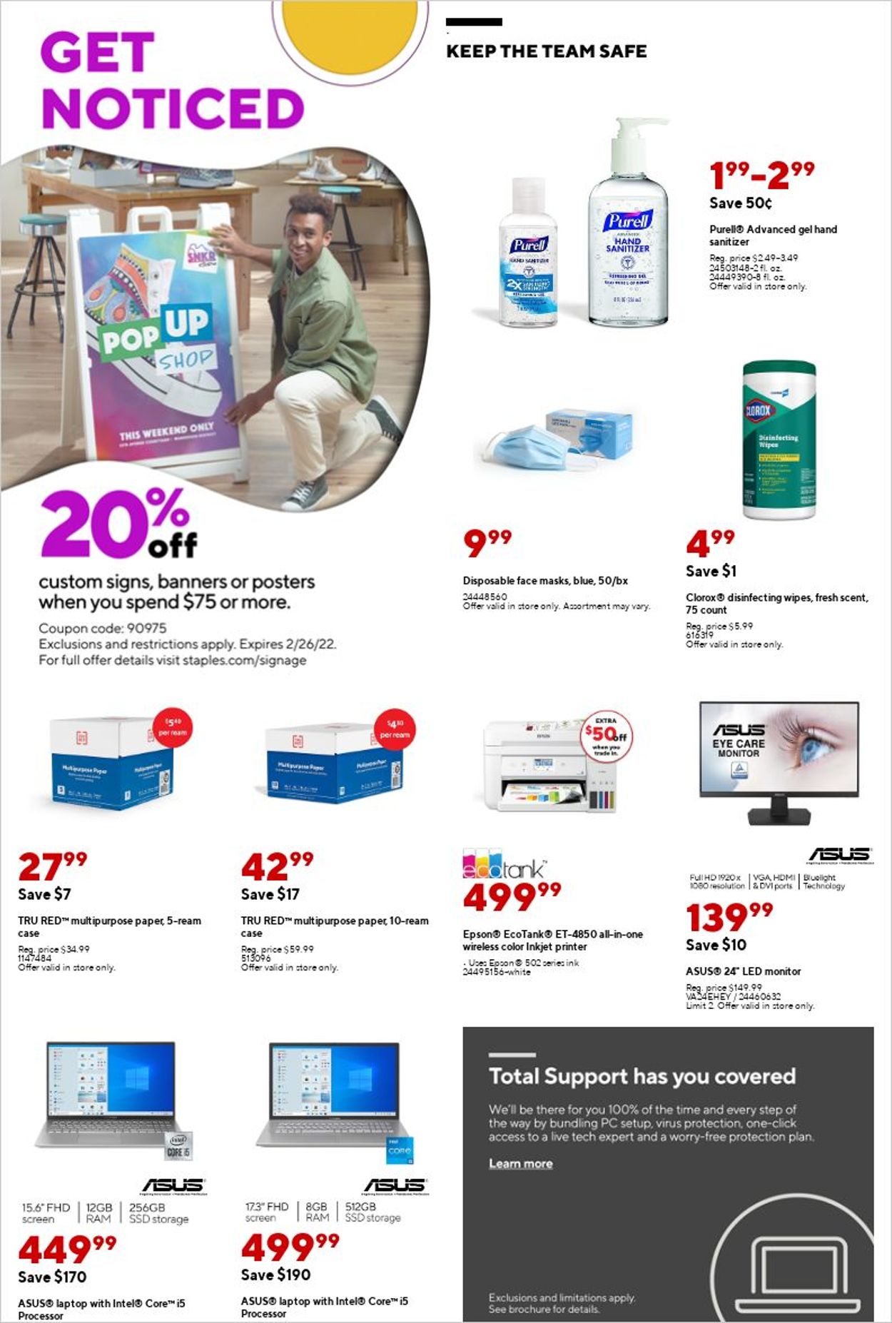 Staples Ad from 01/30/2022