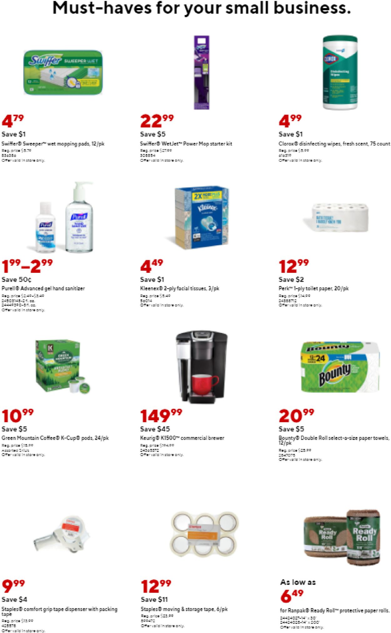 Staples Ad from 04/17/2022