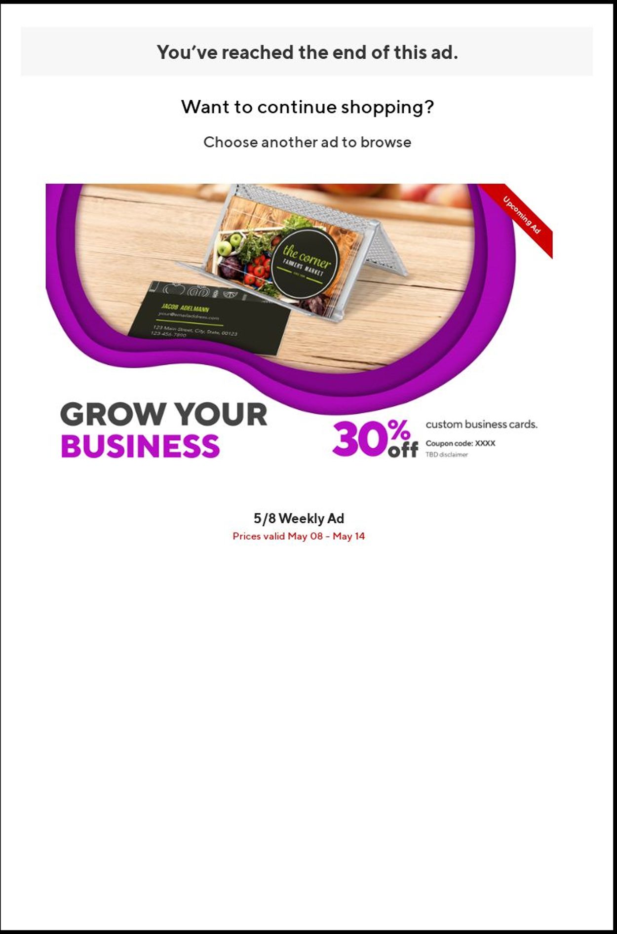 Staples Ad from 05/08/2022