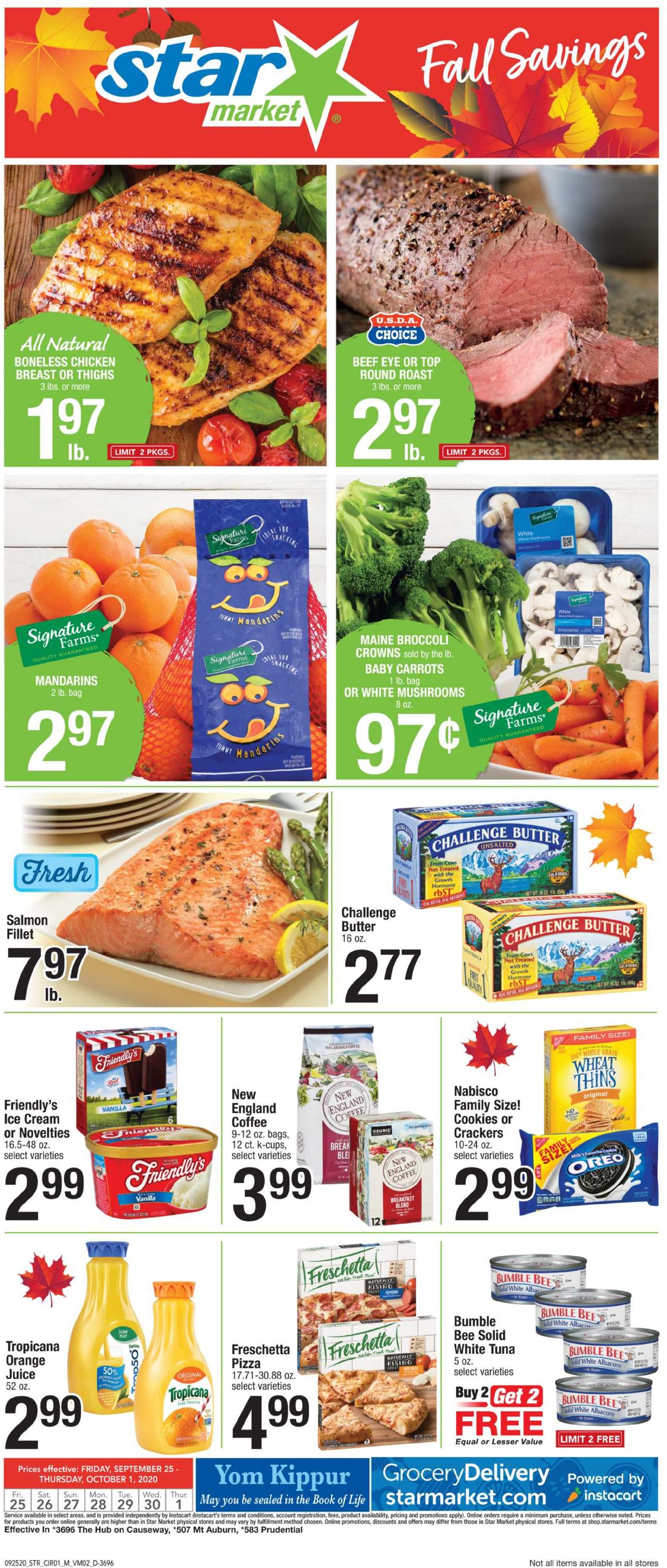 Star Market Ad from 09/25/2020
