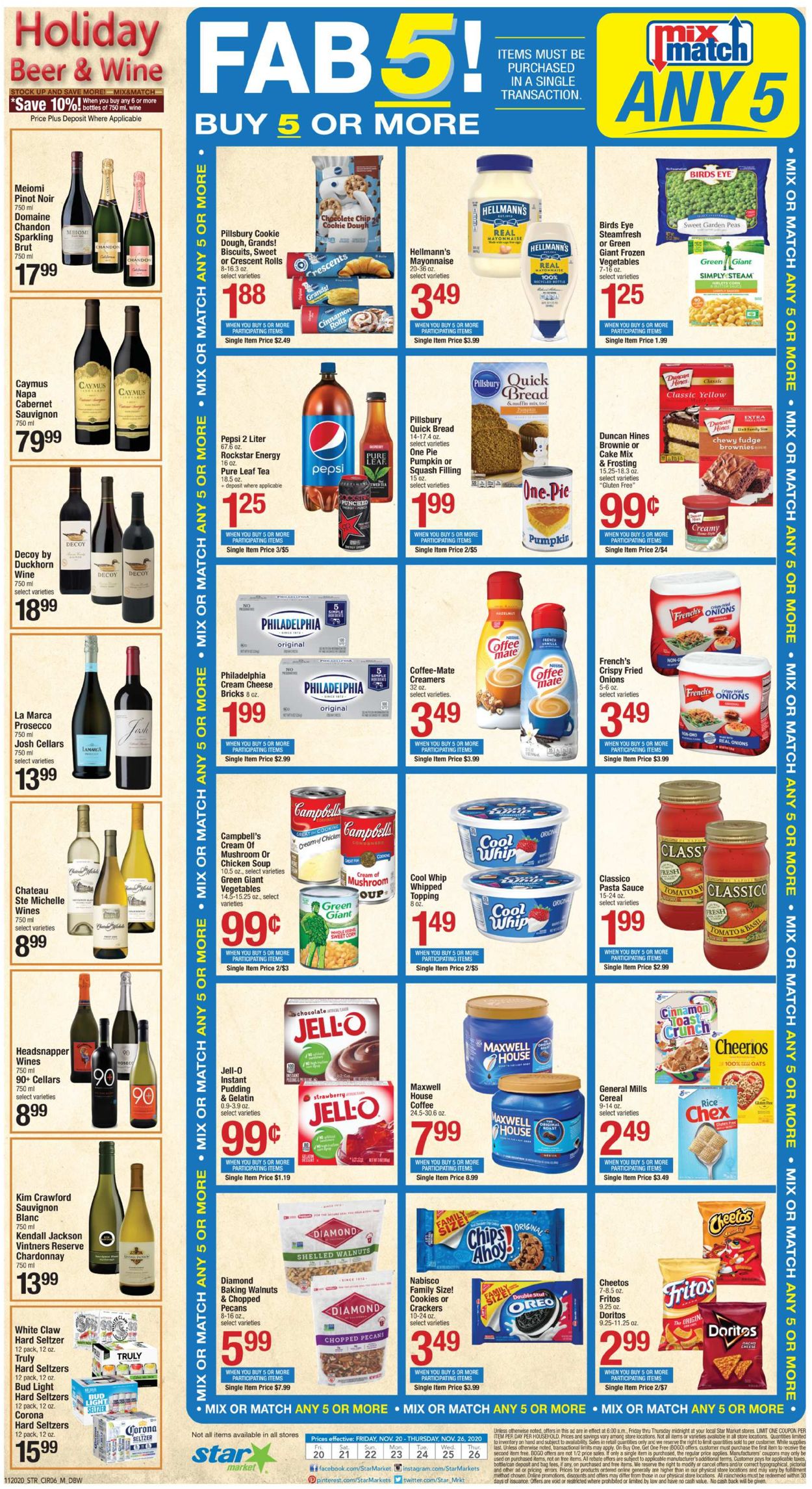 Star Market Ad from 11/20/2020