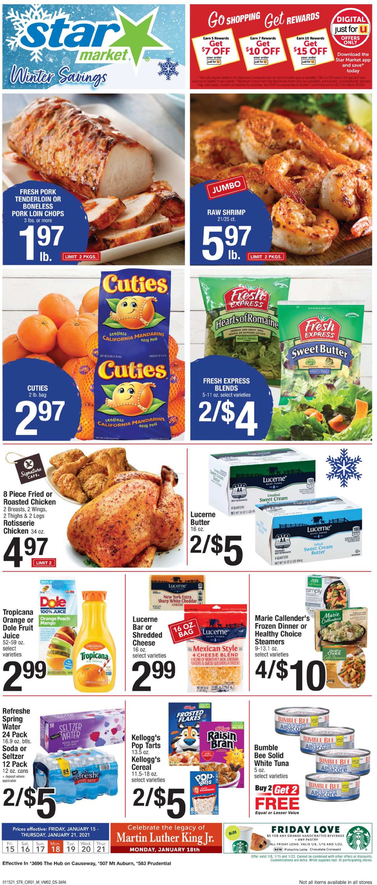 Star Market Ad from 01/15/2021