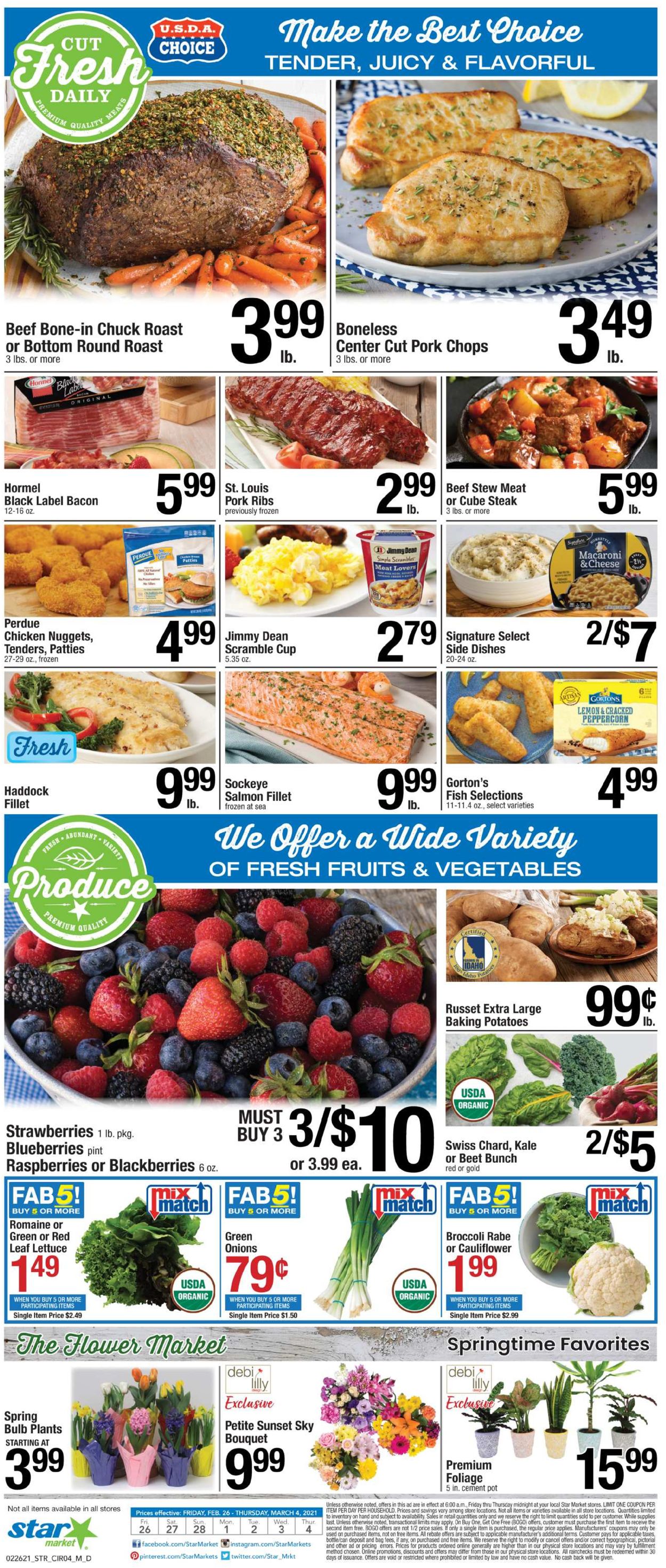 Star Market Ad from 02/26/2021