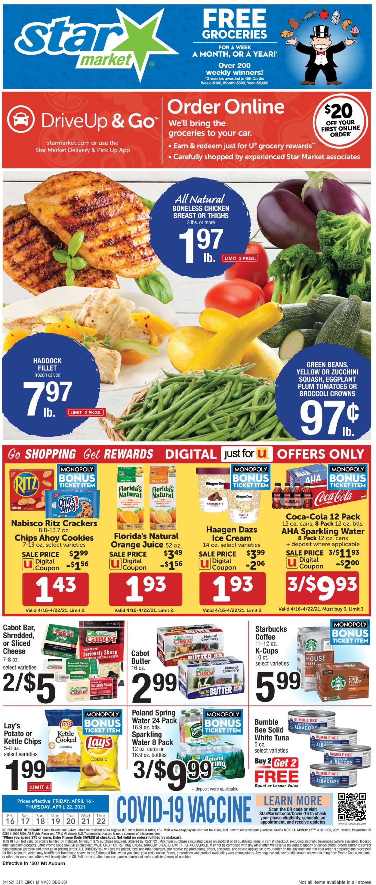 Star Market Ad from 04/16/2021
