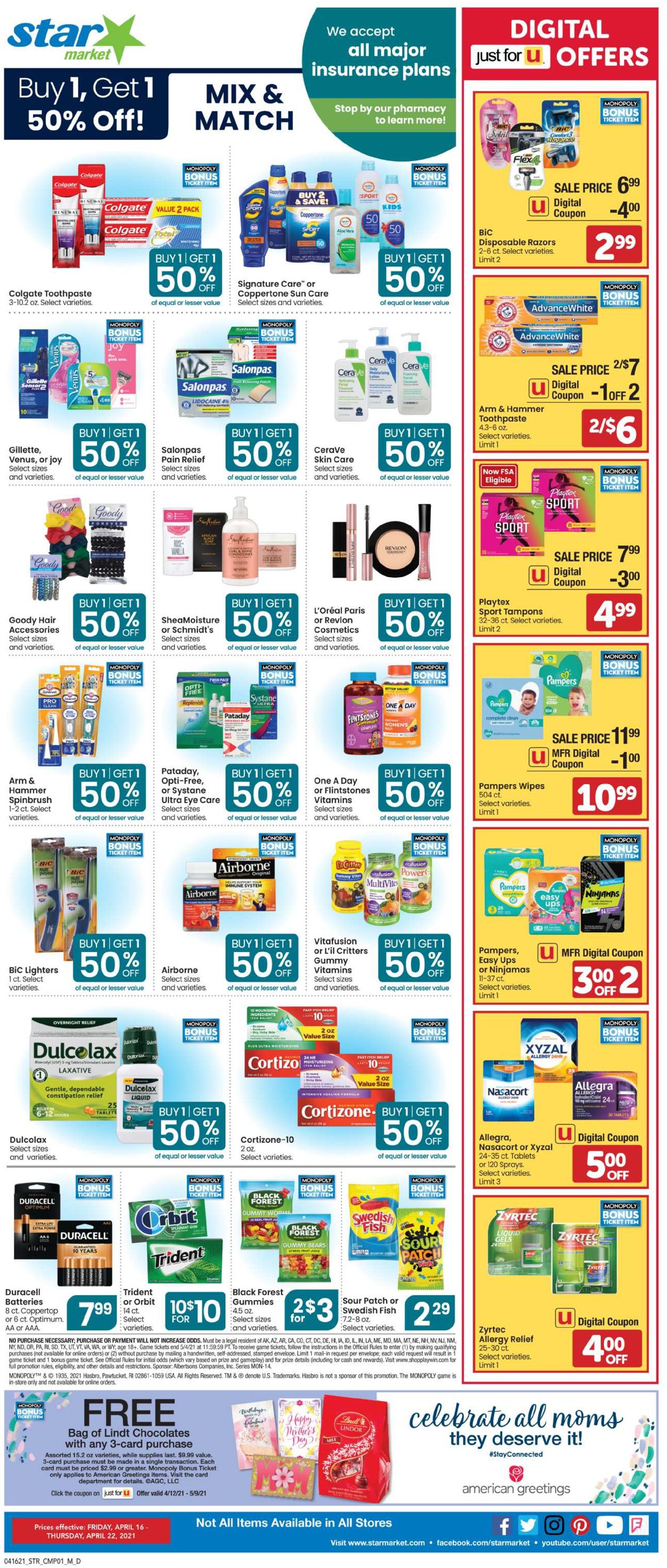 Star Market Ad from 04/16/2021