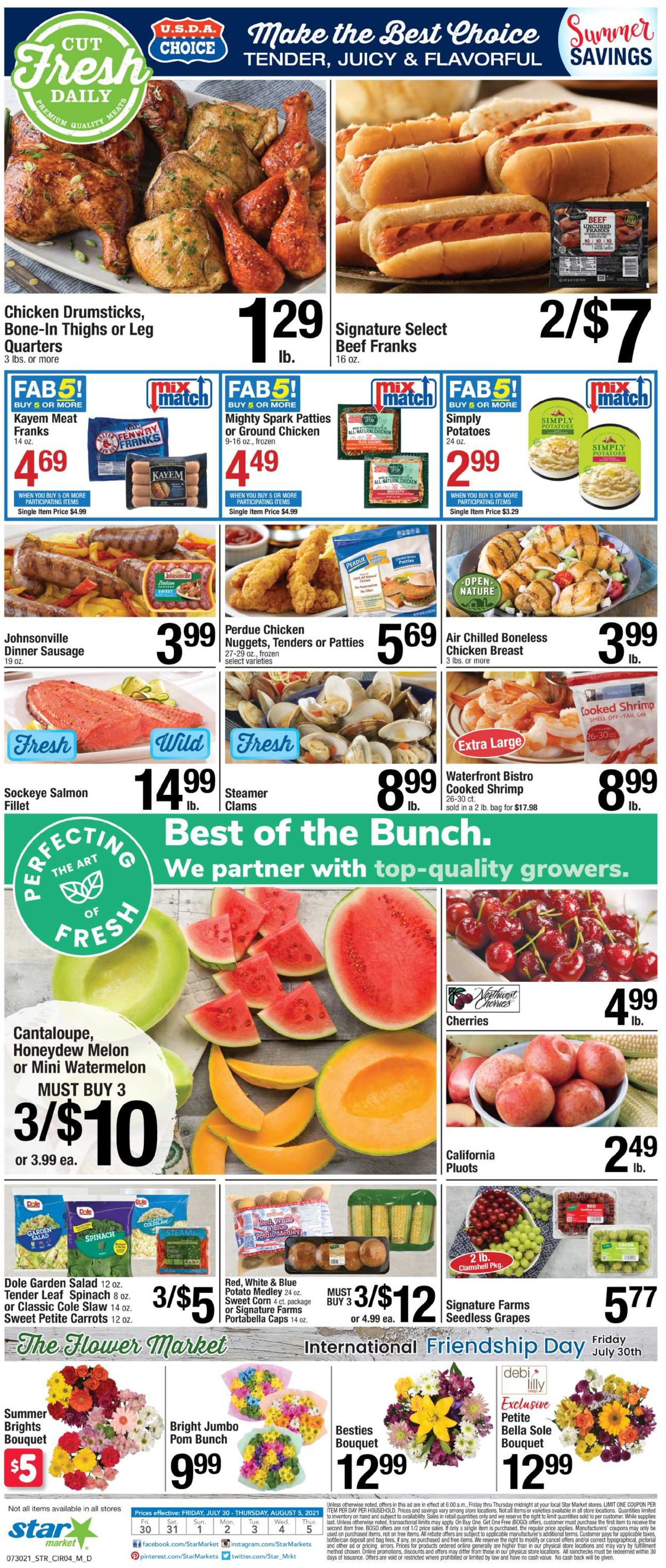 Star Market Ad from 07/30/2021