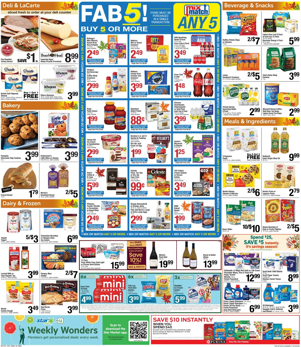 Star Market Ad from 09/17/2021