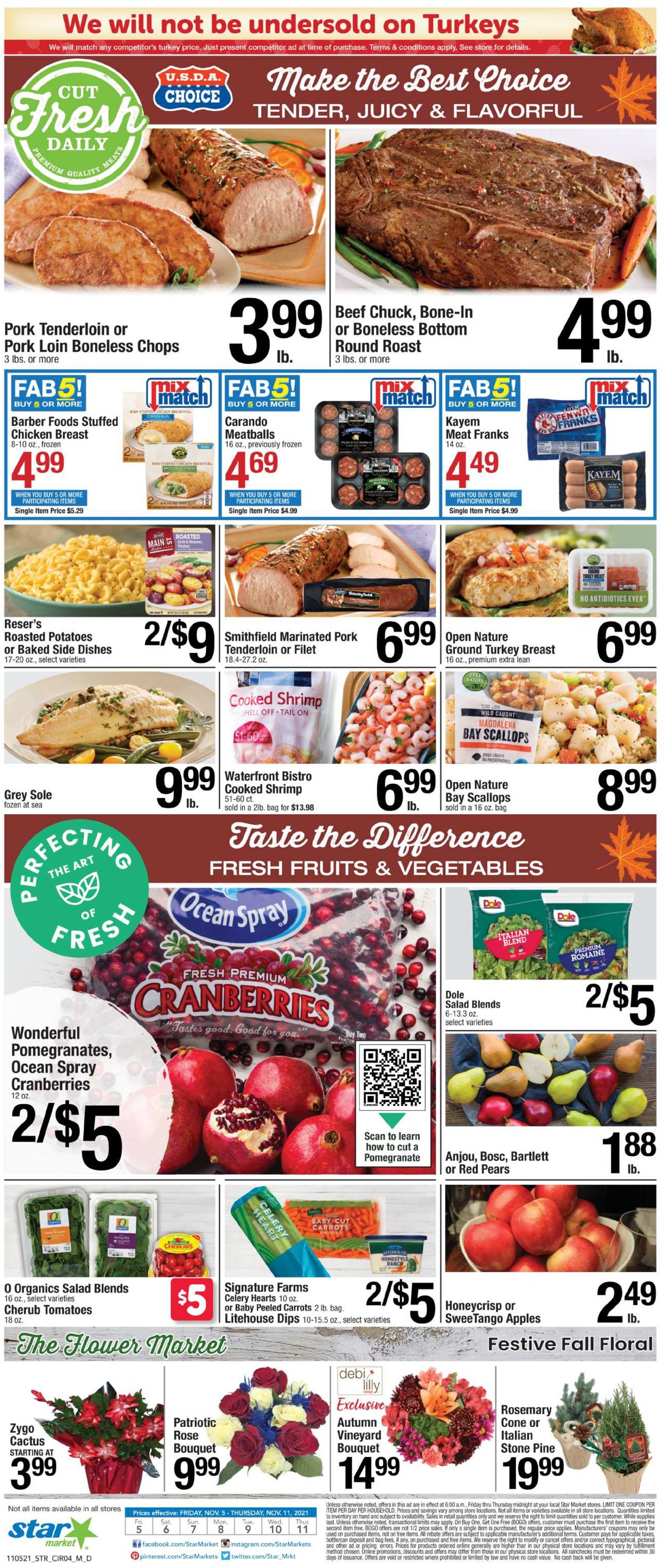 Star Market Ad from 11/05/2021