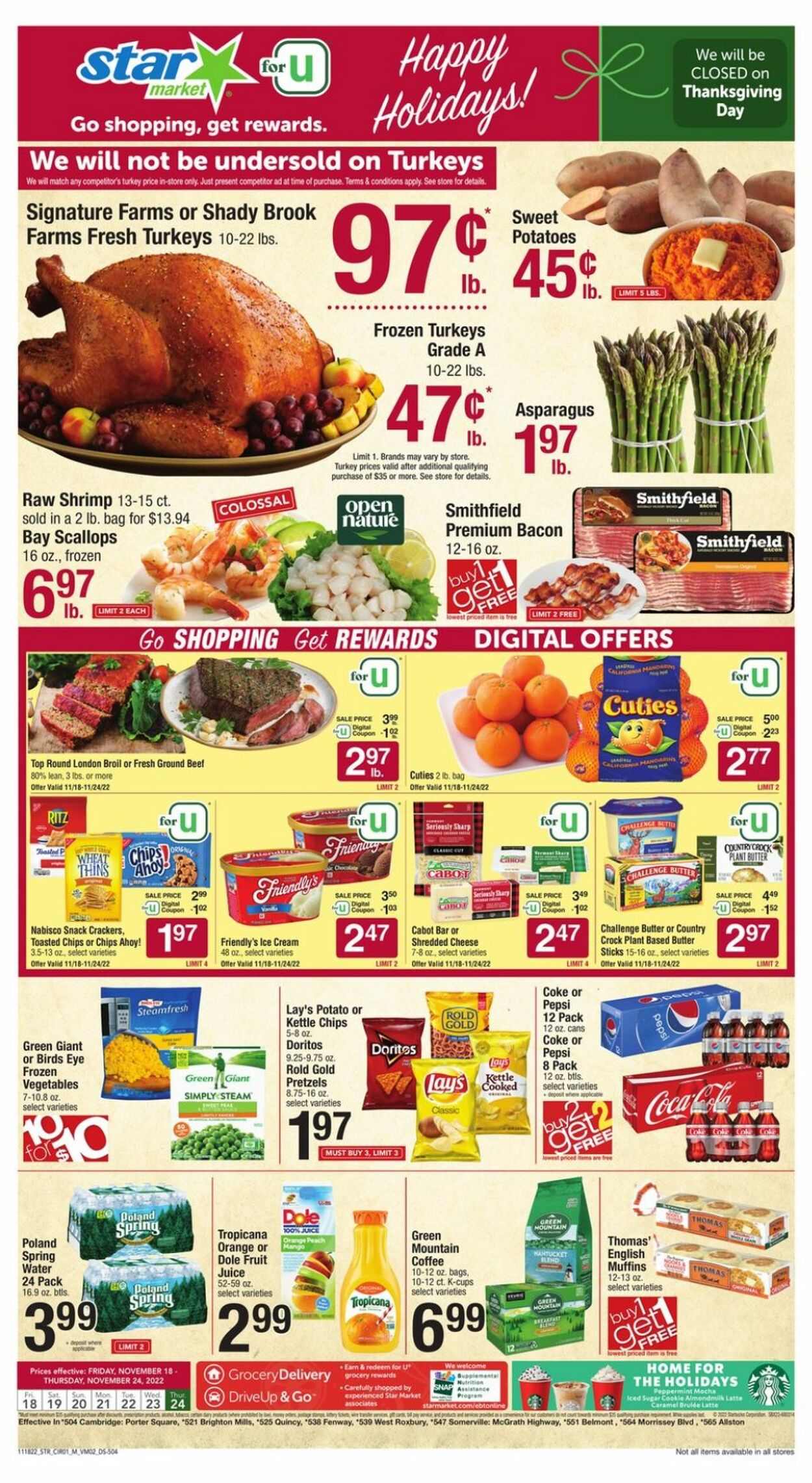 Star Market Ad from 11/18/2022