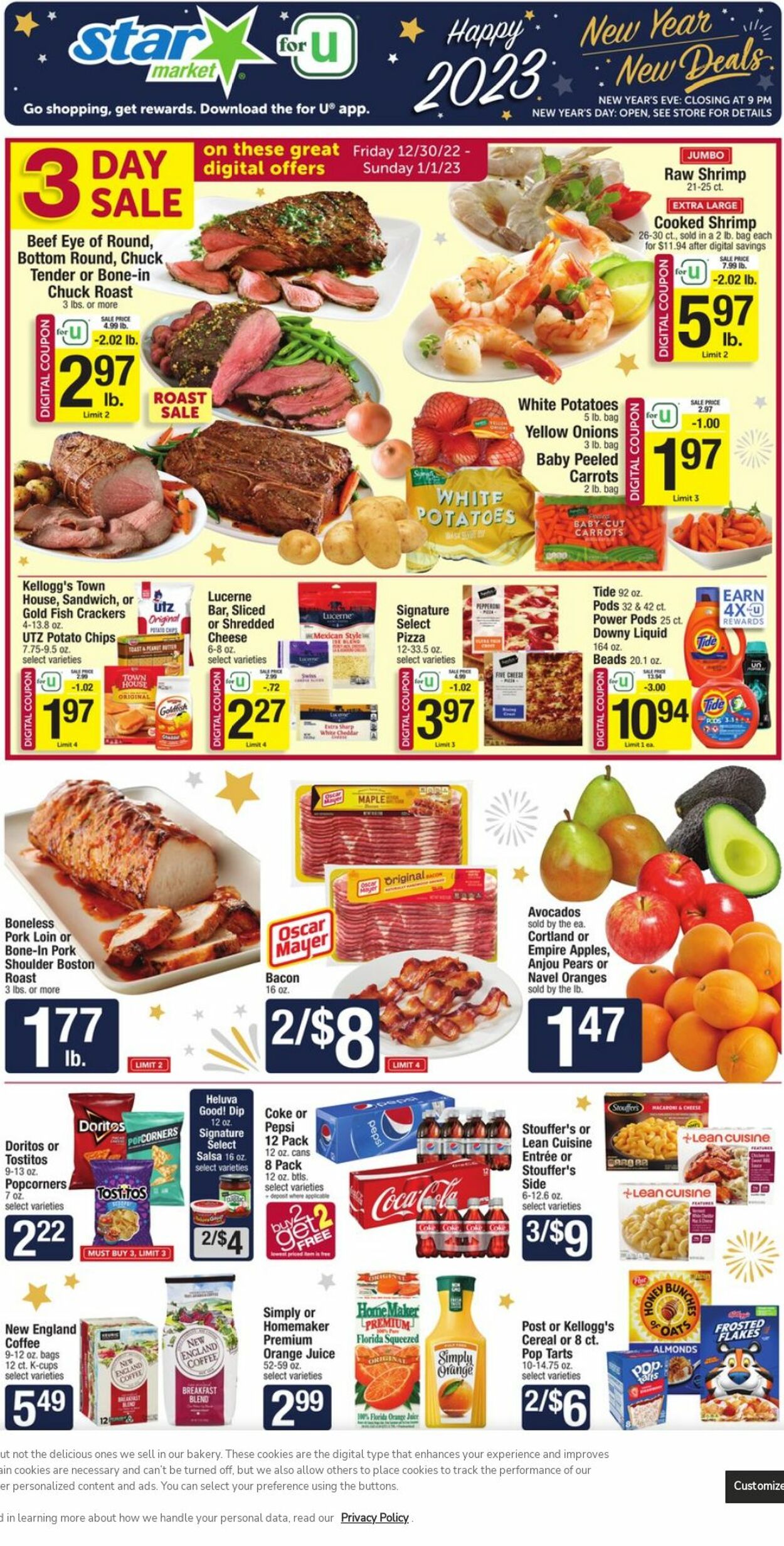 Star Market Ad from 12/30/2022