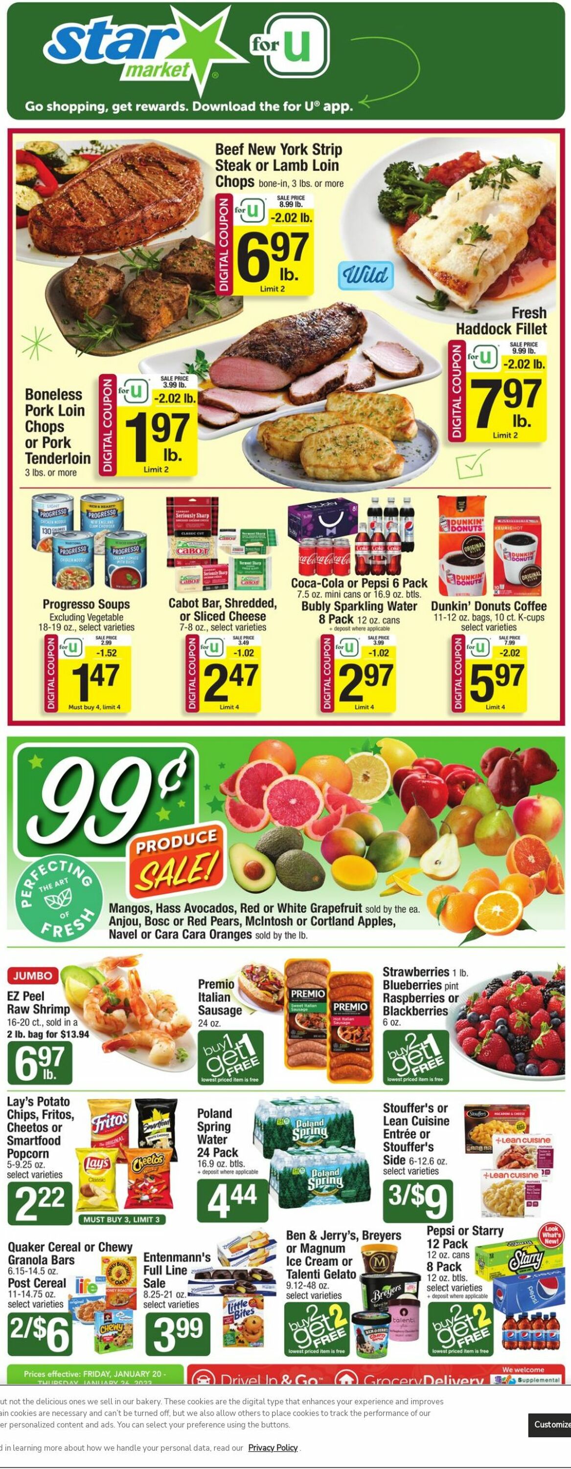 Star Market Ad from 01/20/2023