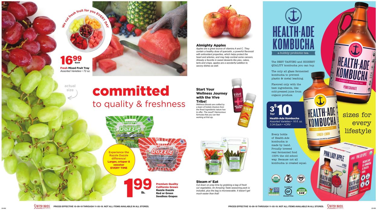 Stater Bros. Ad from 10/09/2019