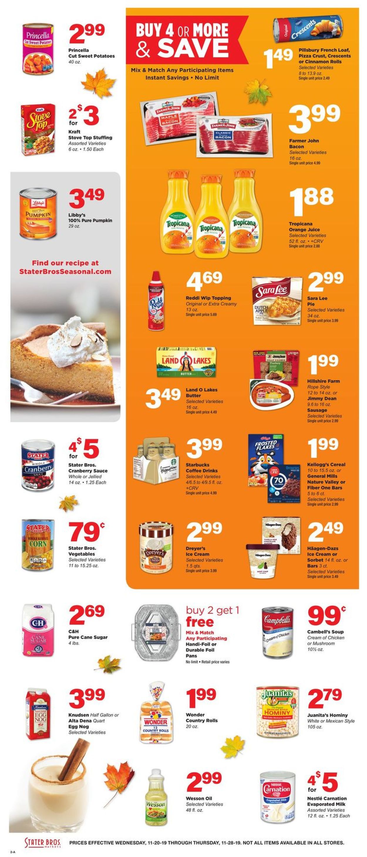 Stater Bros. Ad from 11/20/2019