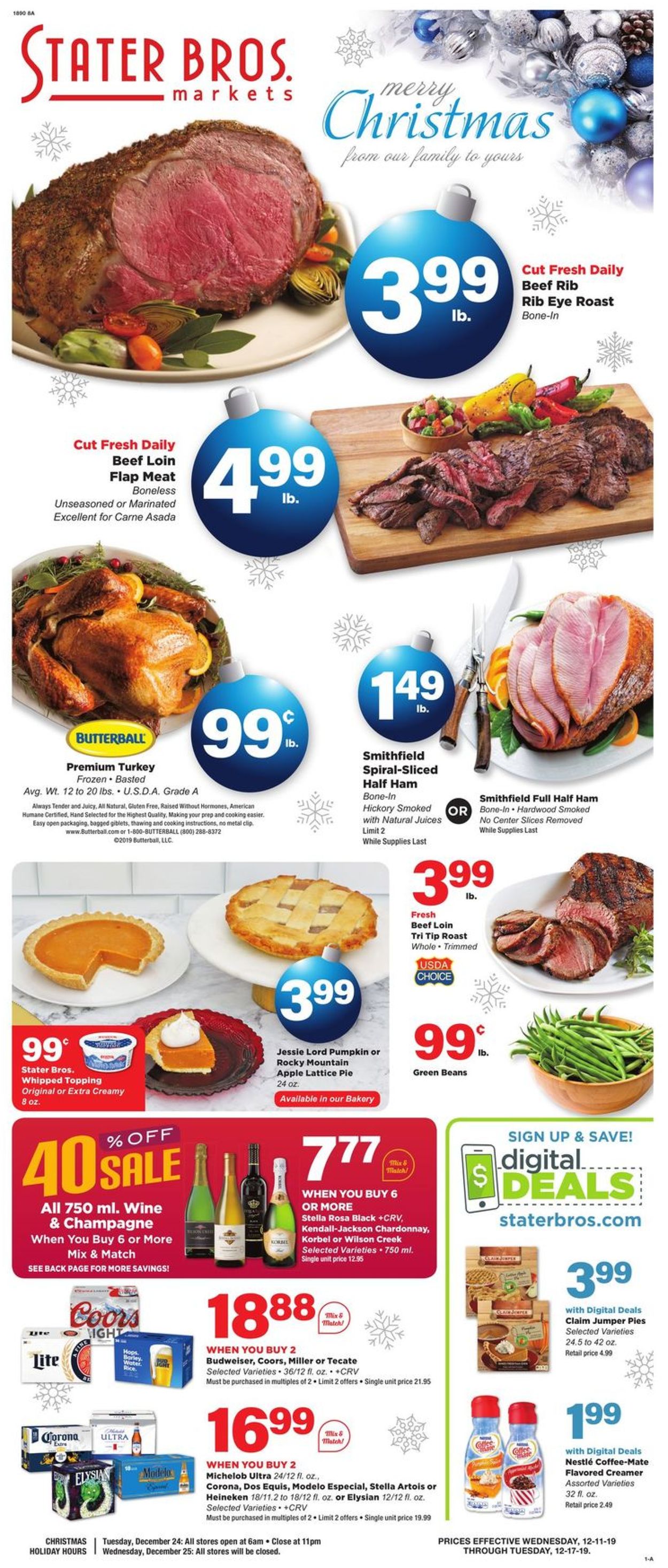 Stater Bros. Ad from 12/11/2019