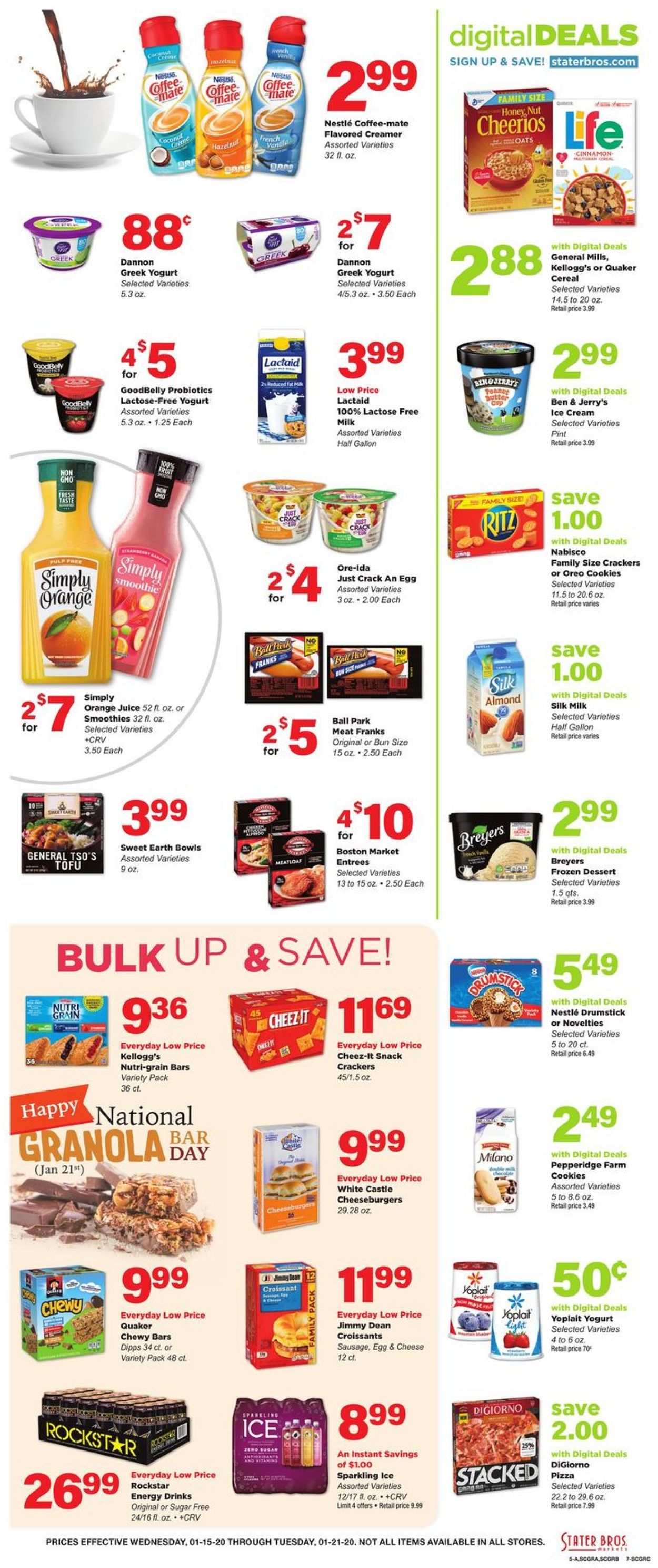 Stater Bros. Ad from 01/15/2020