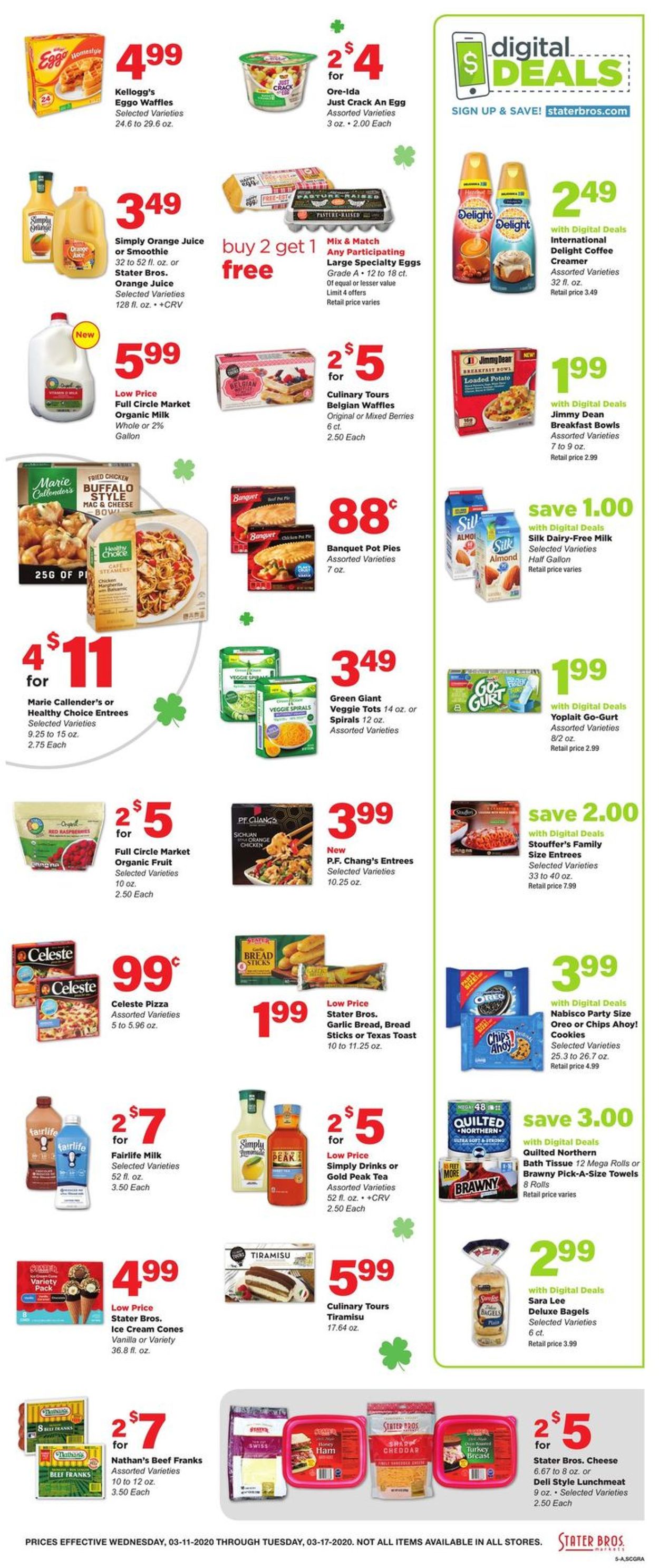 Stater Bros. Ad from 03/11/2020