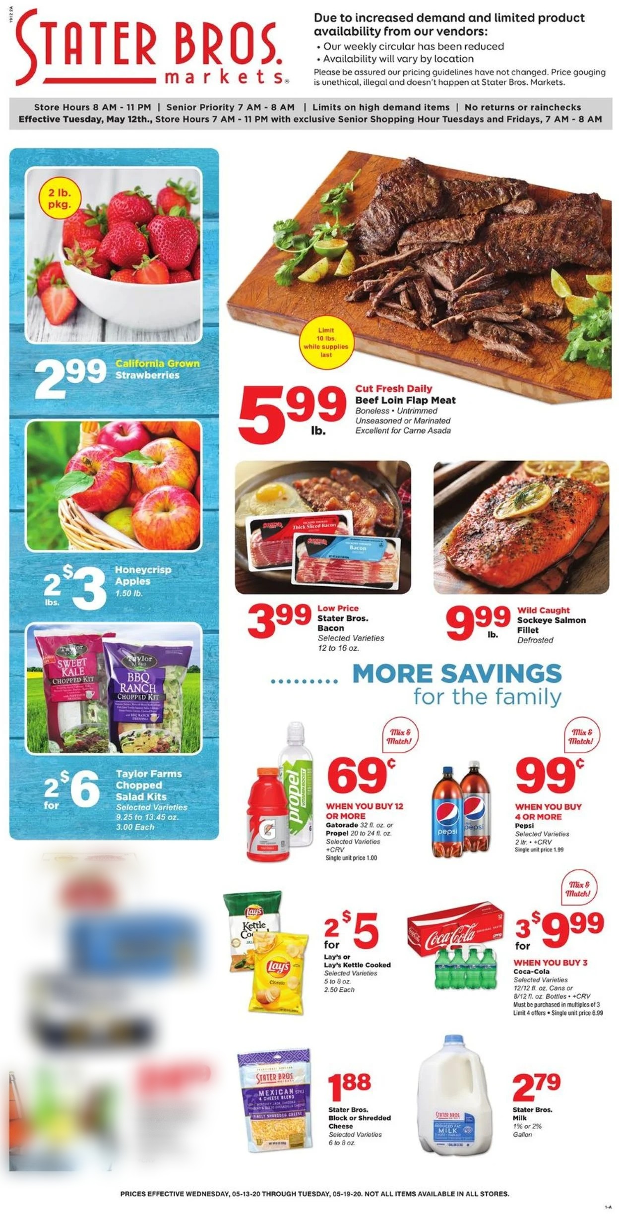 Stater Bros. Ad from 05/13/2020