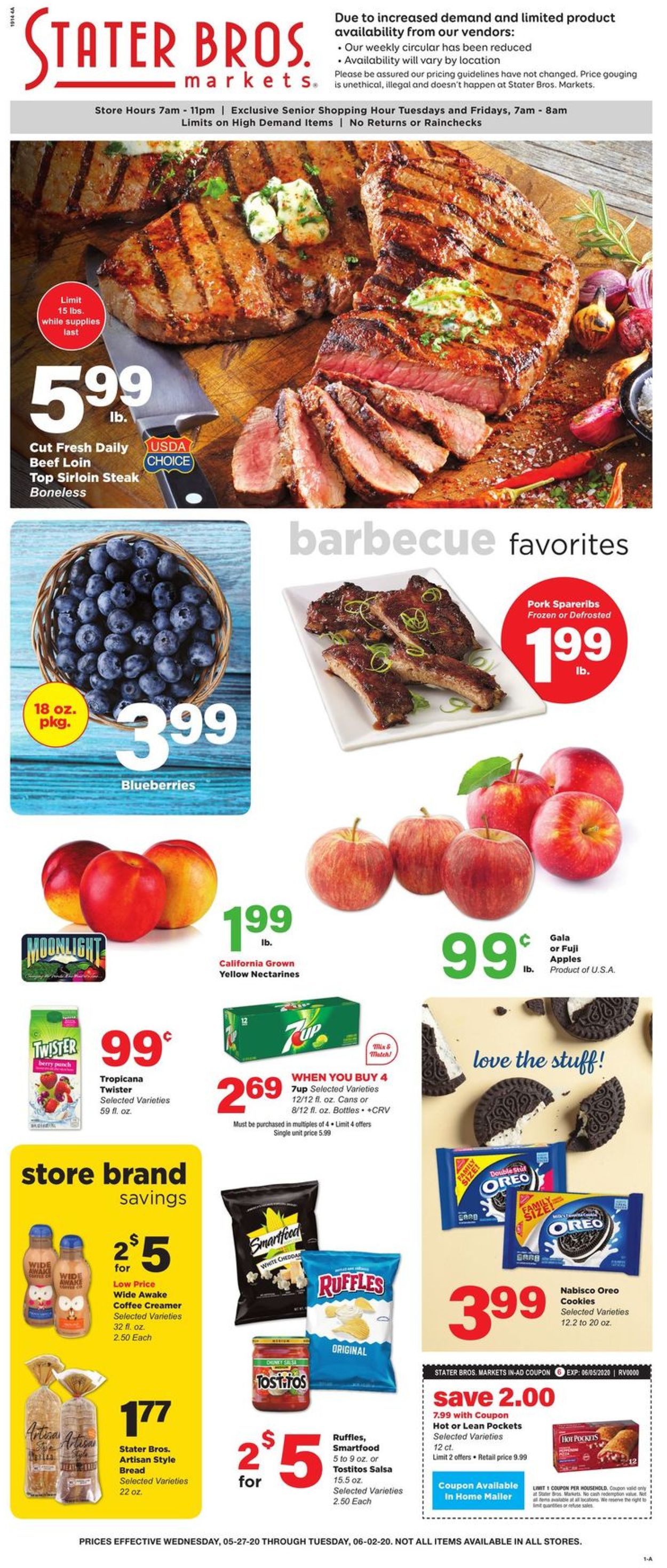 Stater Bros. Ad from 05/27/2020