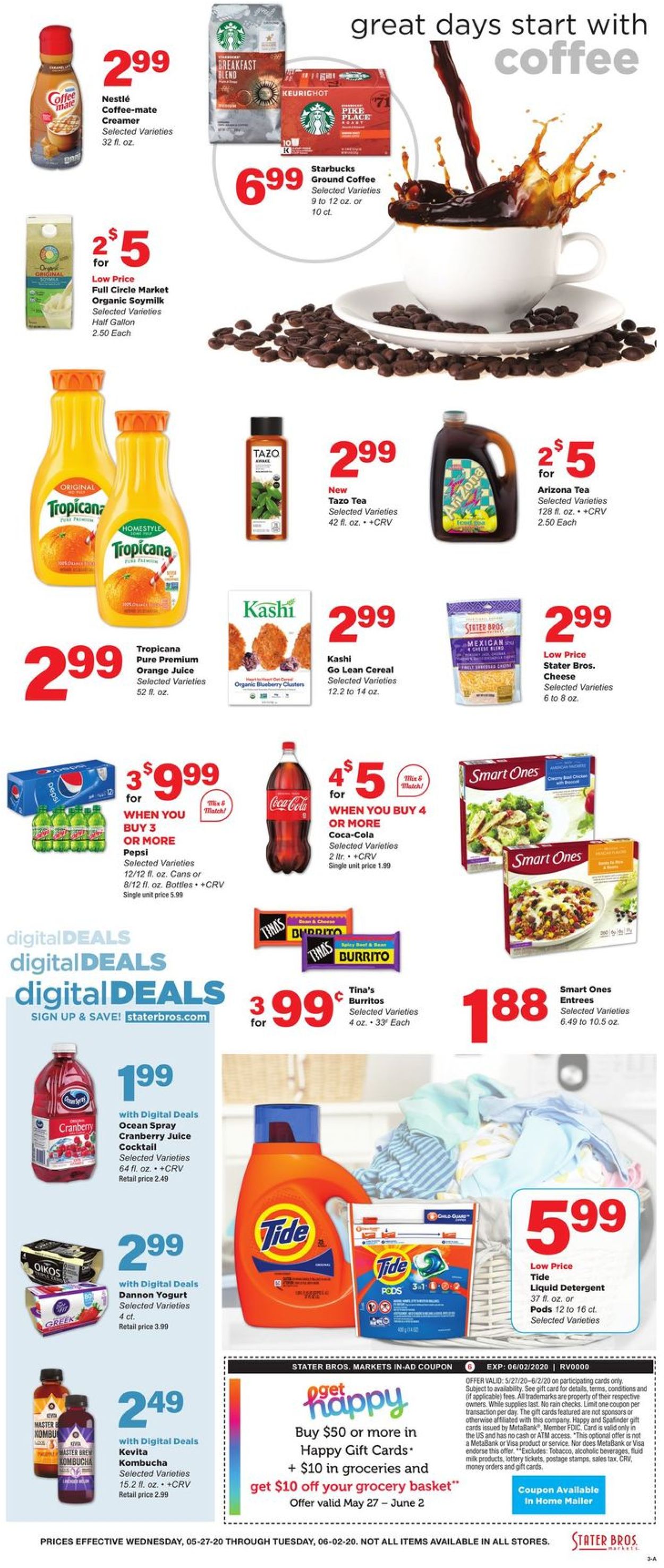 Stater Bros. Ad from 05/27/2020