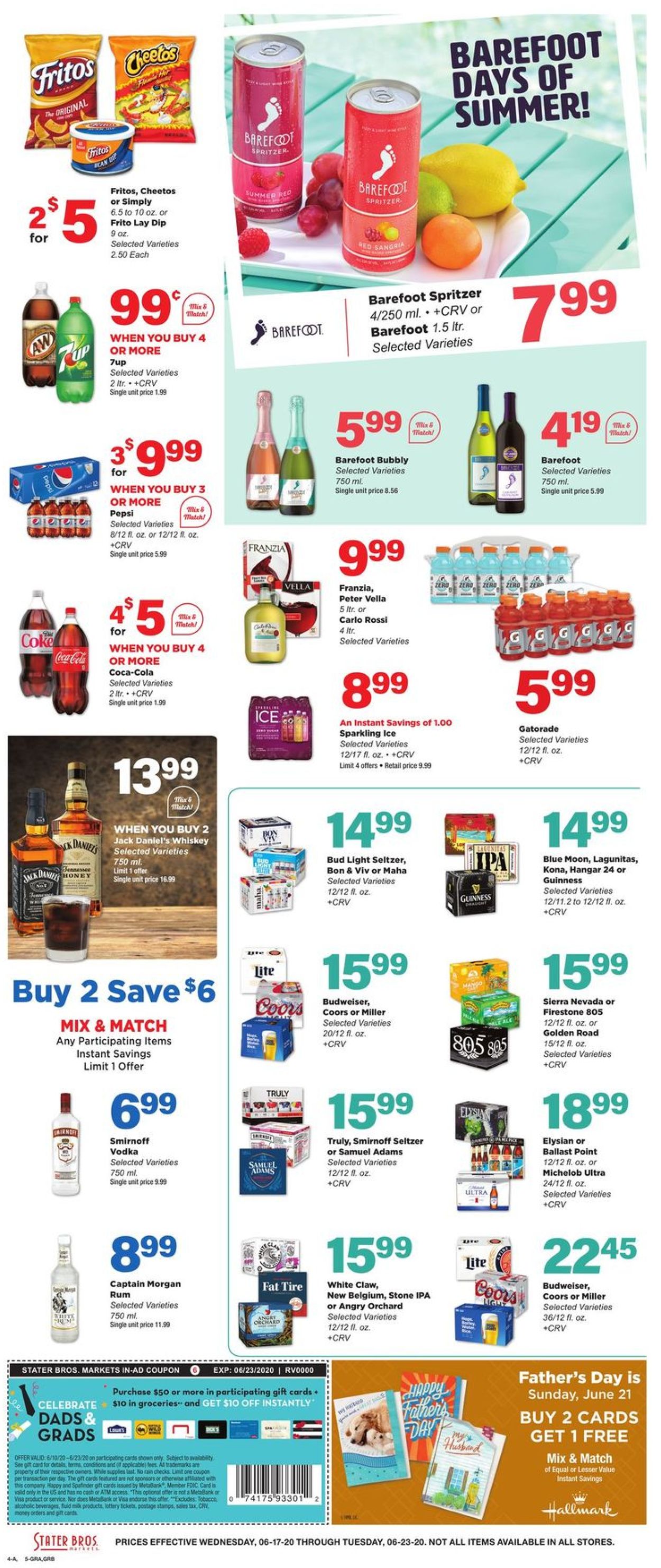 Stater Bros. Ad from 06/17/2020