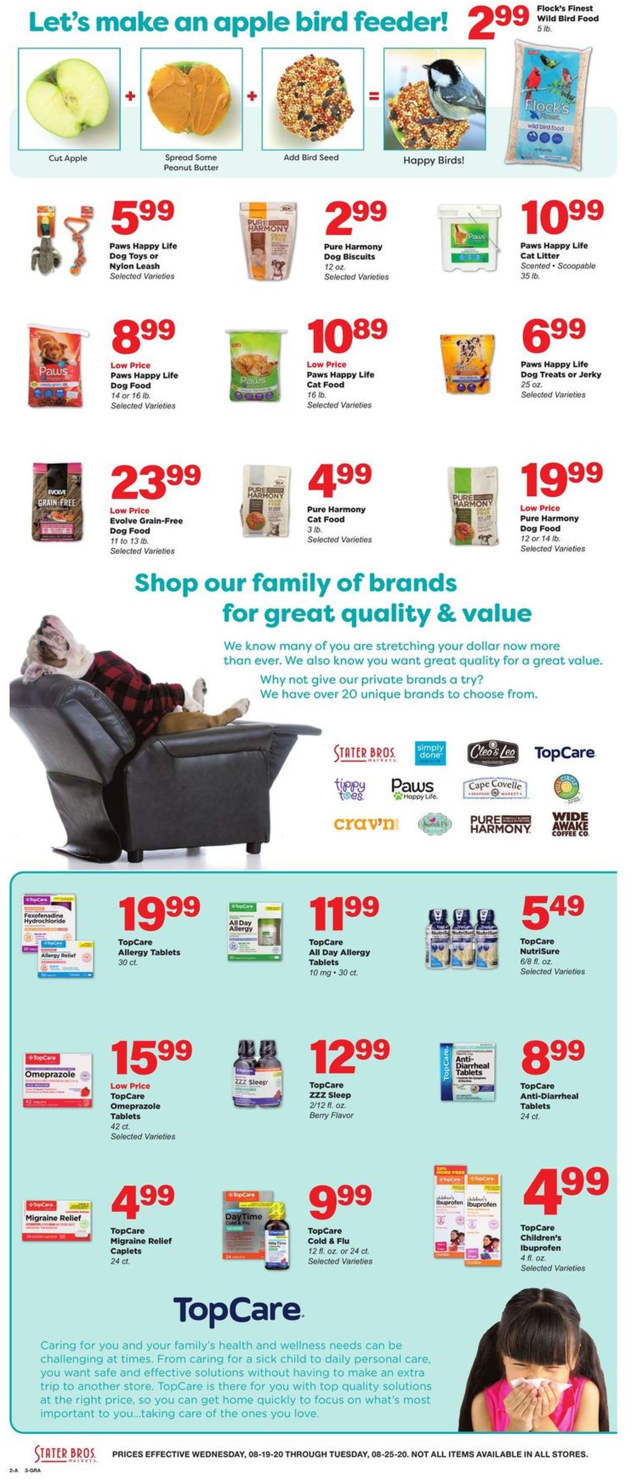Stater Bros. Ad from 08/19/2020