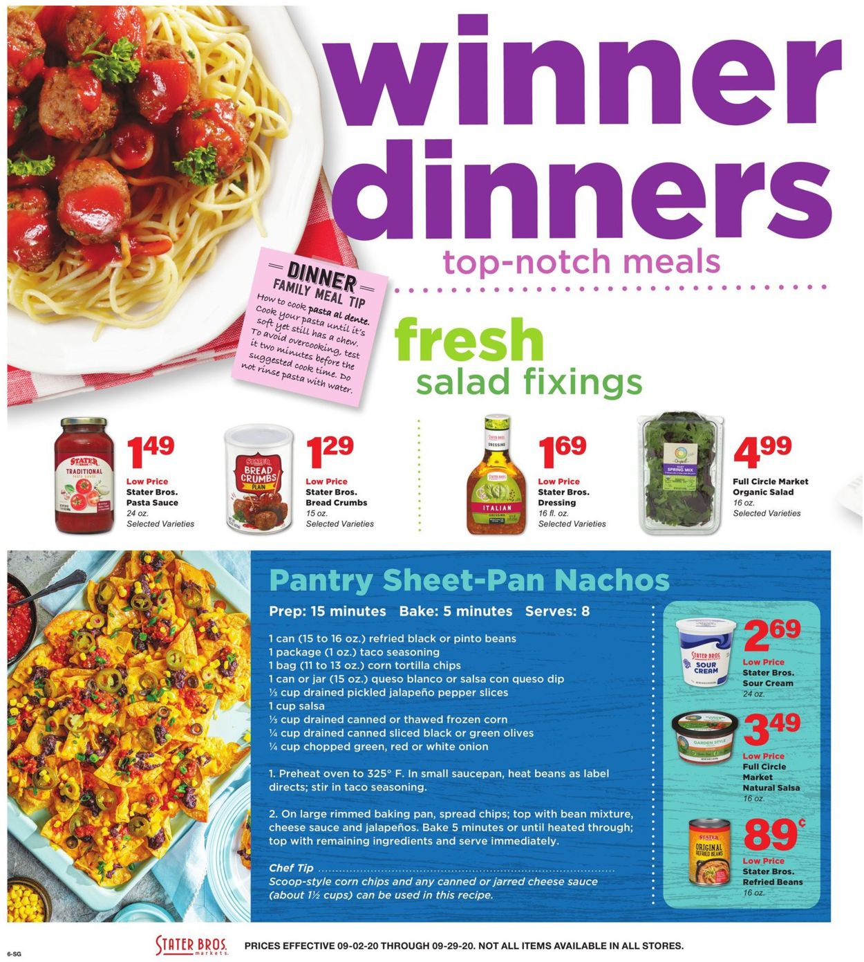 Stater Bros. Ad from 09/02/2020